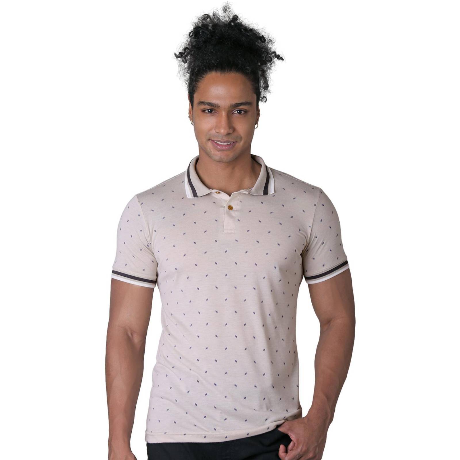 Playera Moda Polo Hombre Beige Stfashion 71604613 