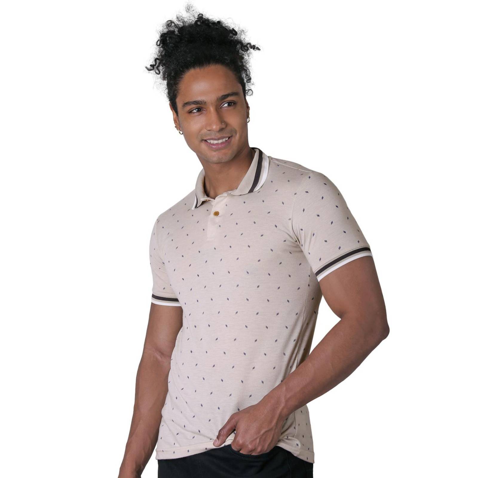 Playera Moda Polo Hombre Beige Stfashion 71604613 
