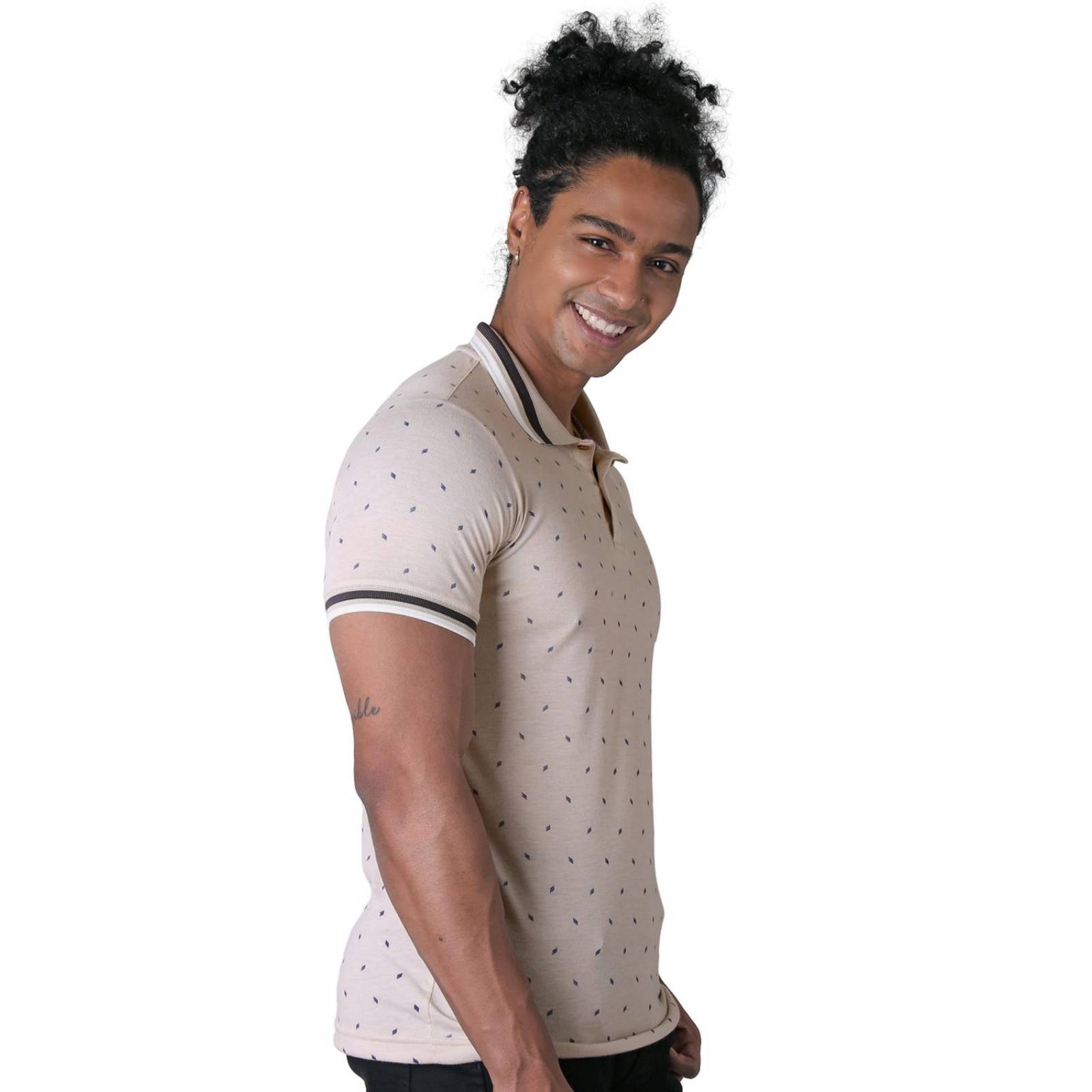 Playera Moda Polo Hombre Beige Stfashion 71604613 