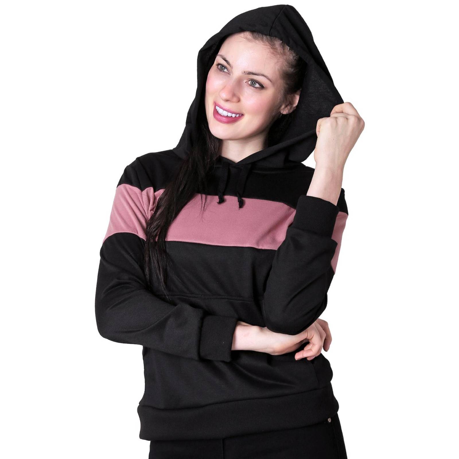 Sudadera Mujer Moda Con Capucha Negro Stfashion 72603330 Negro Palo De Rosa XGR