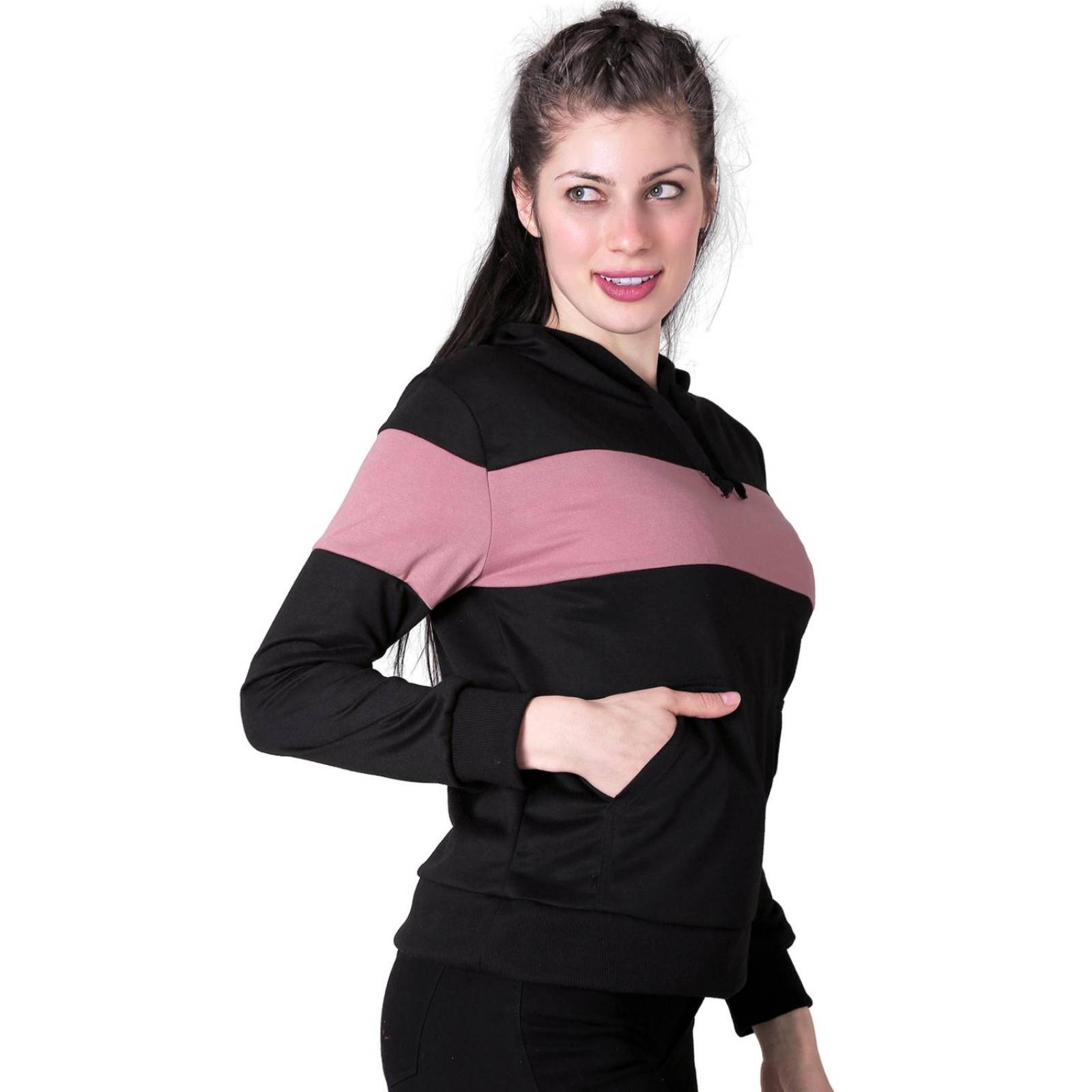 Sudadera Mujer Moda Con Capucha Negro Stfashion 72603330 Negro Palo De Rosa XGR