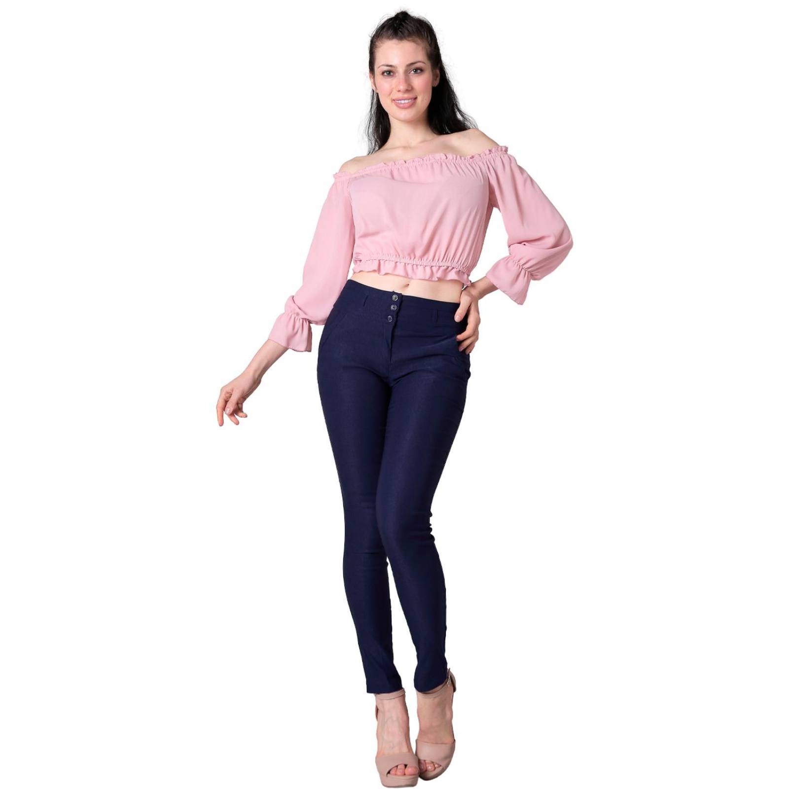 Pantalón Mujer Vestir Slim Azul Barbary 65700435 Marino 36