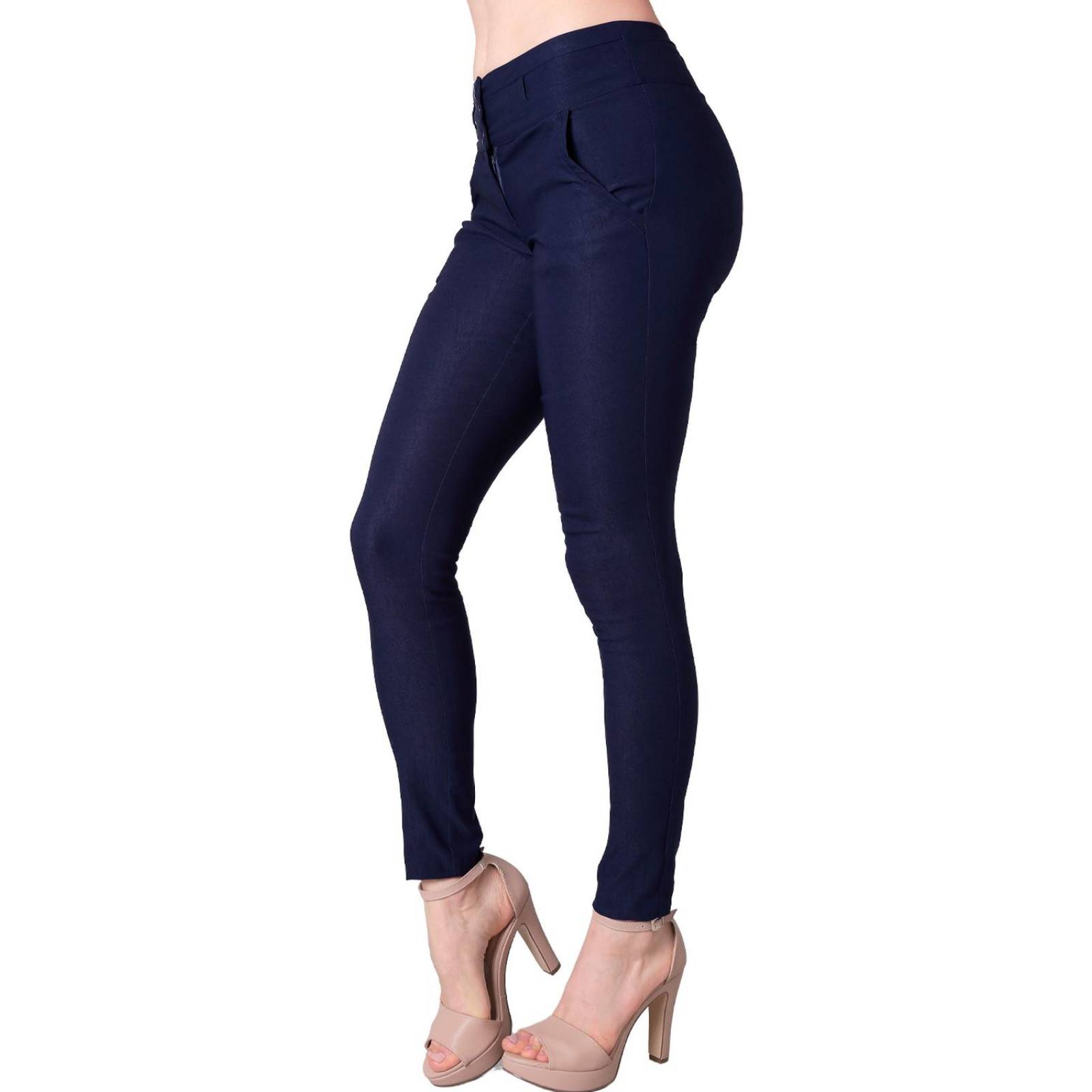 Pantalón Mujer Vestir Slim Azul Barbary 65700435 Marino 36