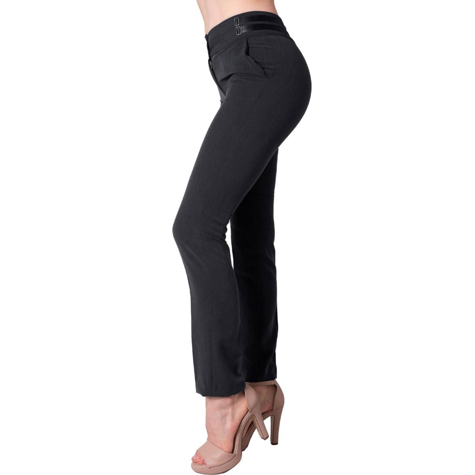 Pantalón Mujer Vestir Recto Gris Barbary 65703003 Oxford 13