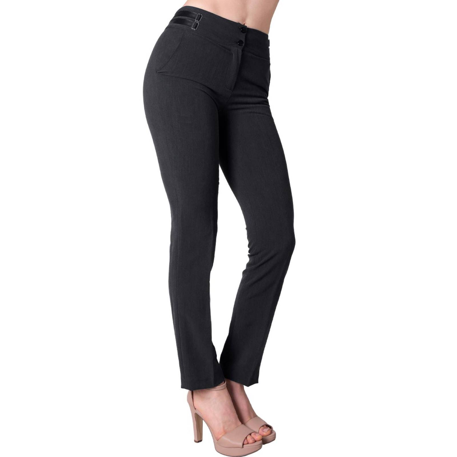 Pantalón Mujer Vestir Recto Gris Barbary 65703003 Oxford 13