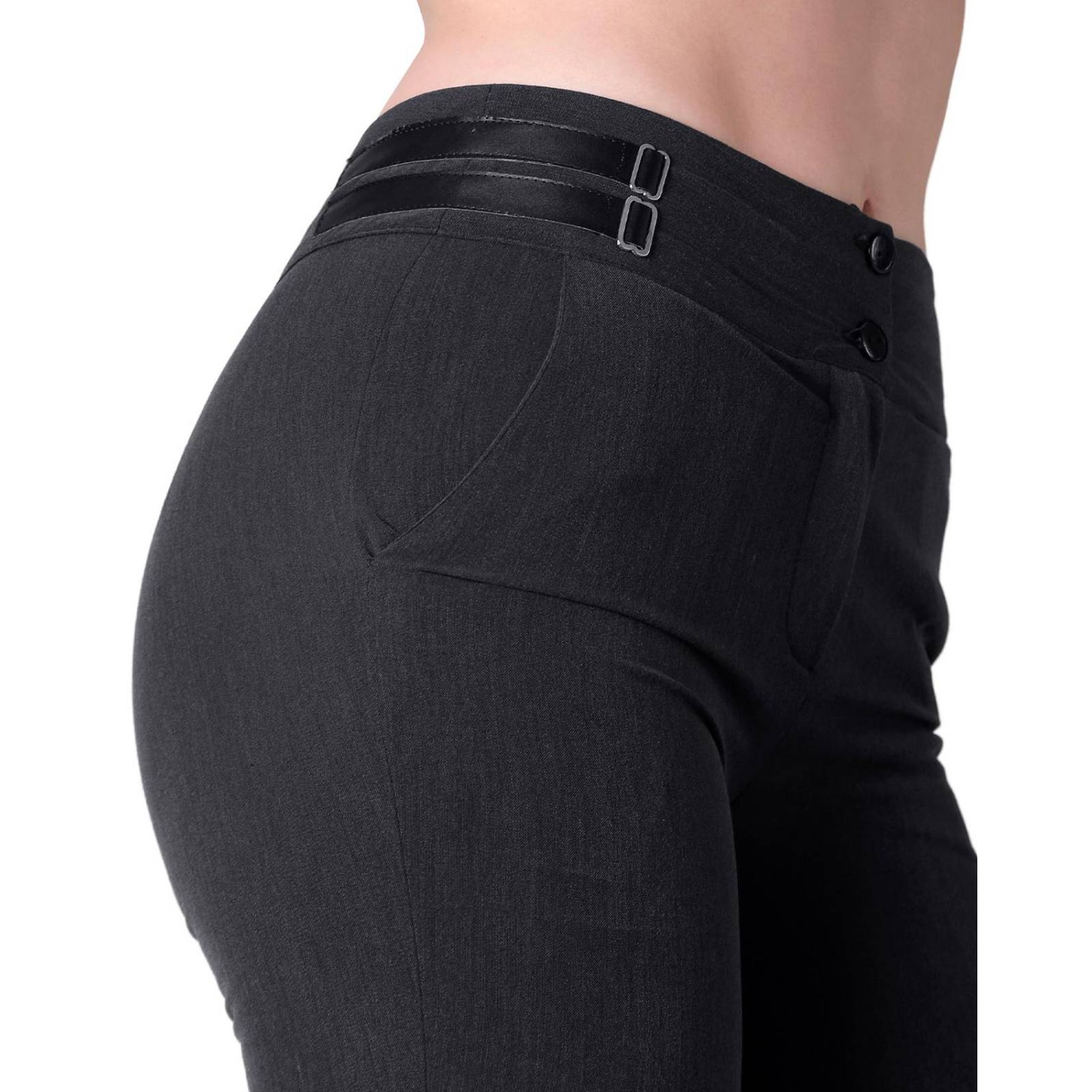 Pantalón Mujer Vestir Recto Gris Barbary 65703003 Oxford 13