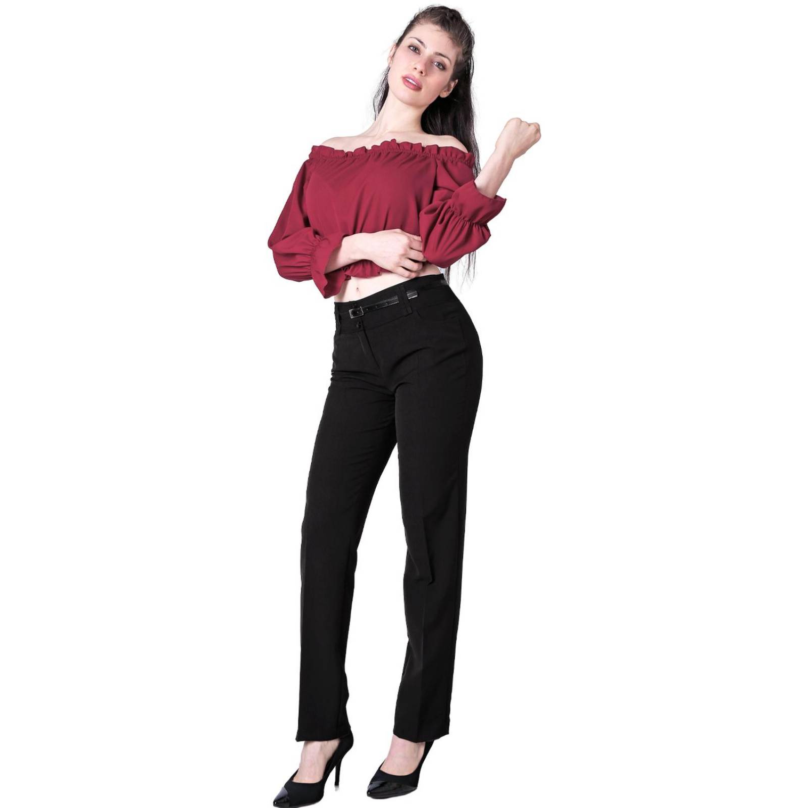 Pantalón Mujer Vestir Recto Negro Barbary 65700351 30