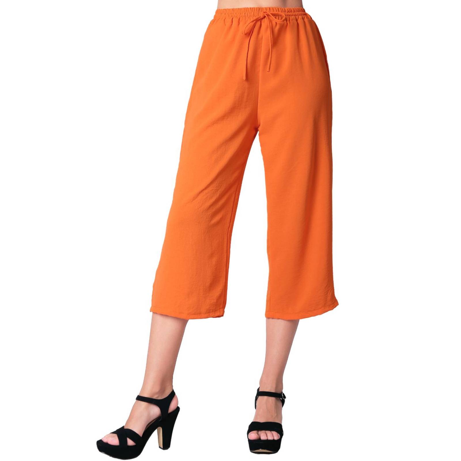 Pantalón Moda Recto Mujer Naranja Stfashion 52404604 