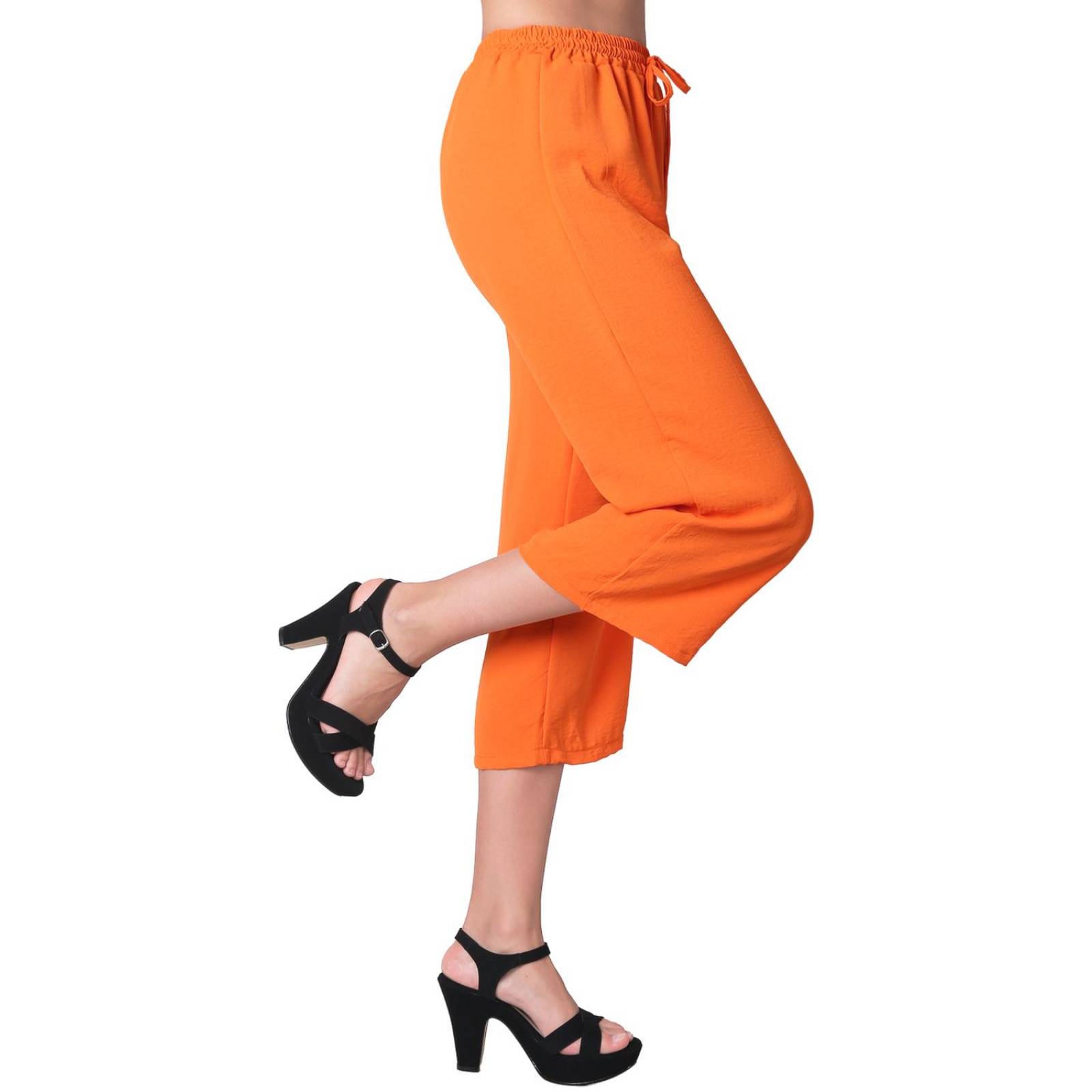 Pantalón Moda Recto Mujer Naranja Stfashion 52404604 