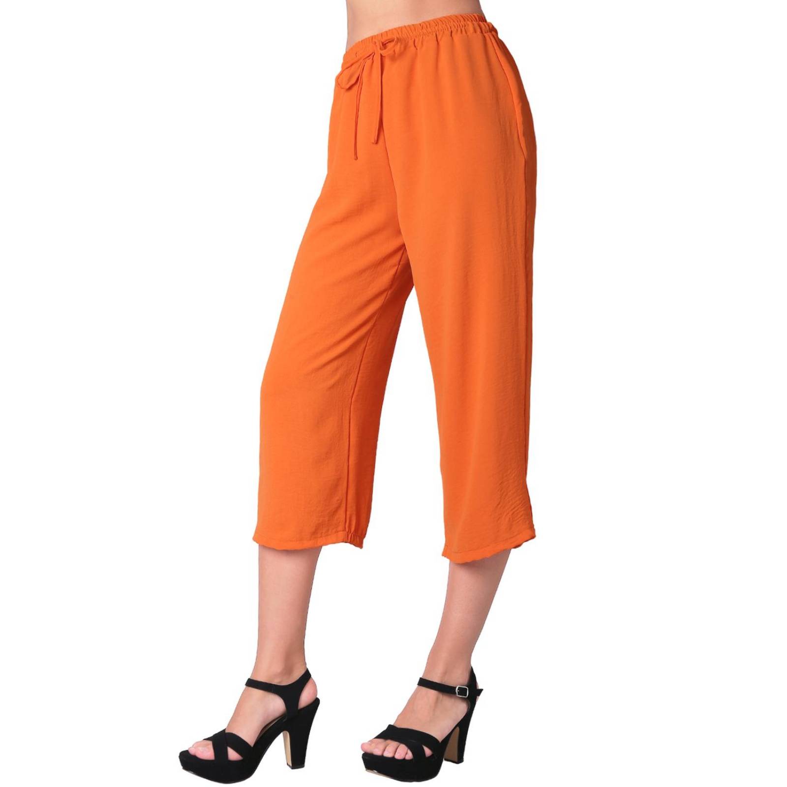 Pantalón Moda Recto Mujer Naranja Stfashion 52404604 
