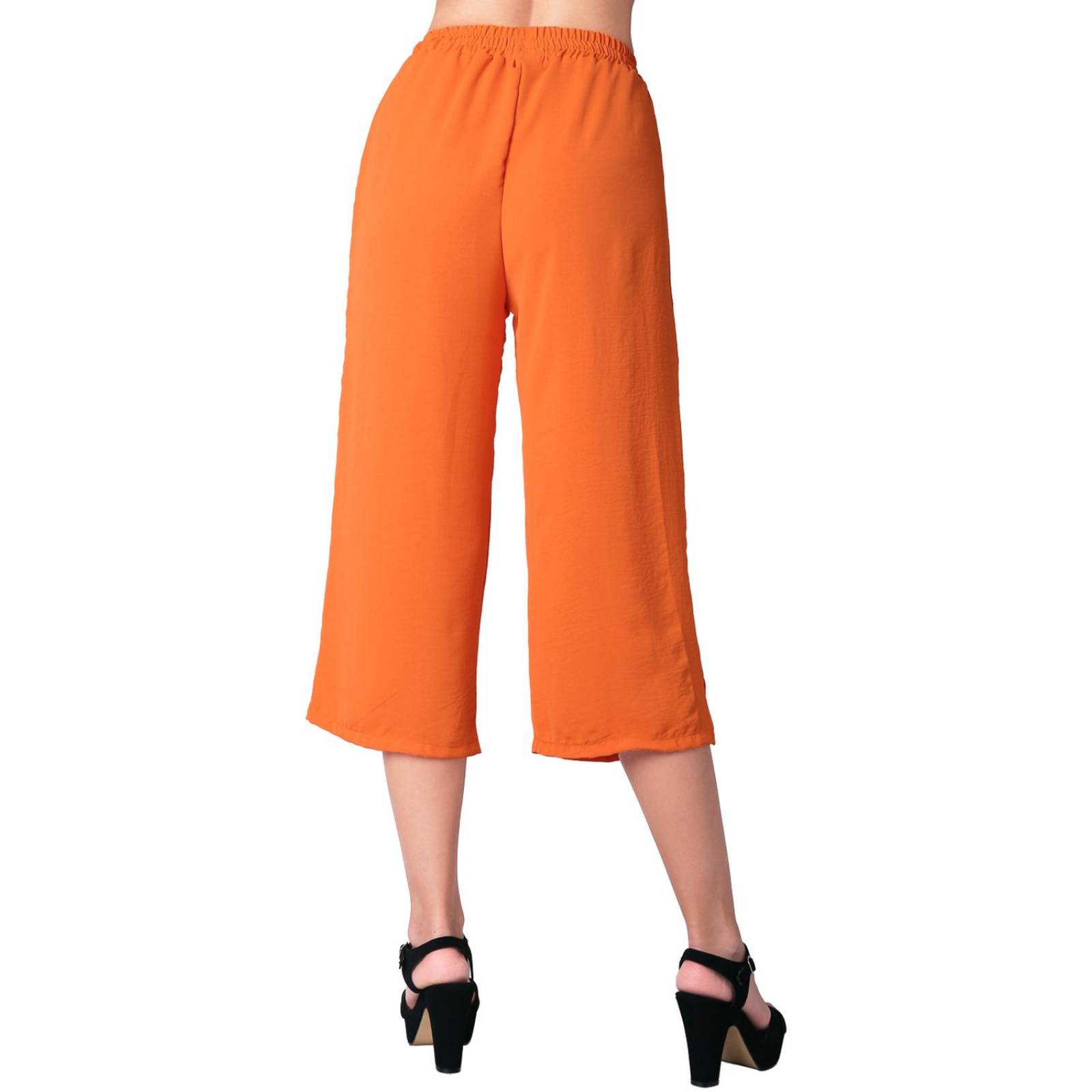 Pantalón Moda Recto Mujer Naranja Stfashion 52404604 