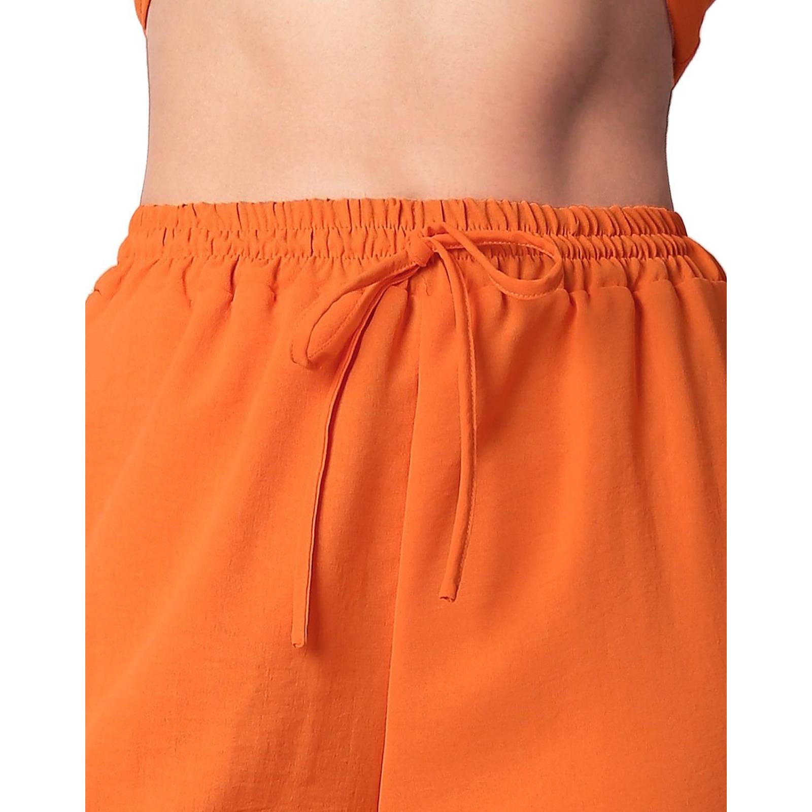 Pantalón Moda Recto Mujer Naranja Stfashion 52404604 