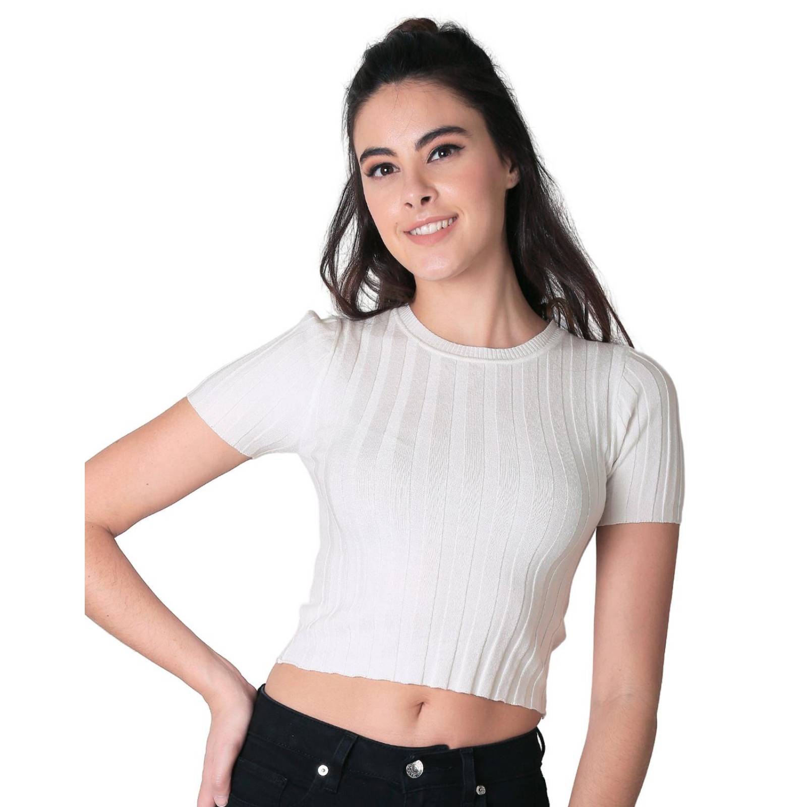 Blusa Mujer Crema Uk 56704621 