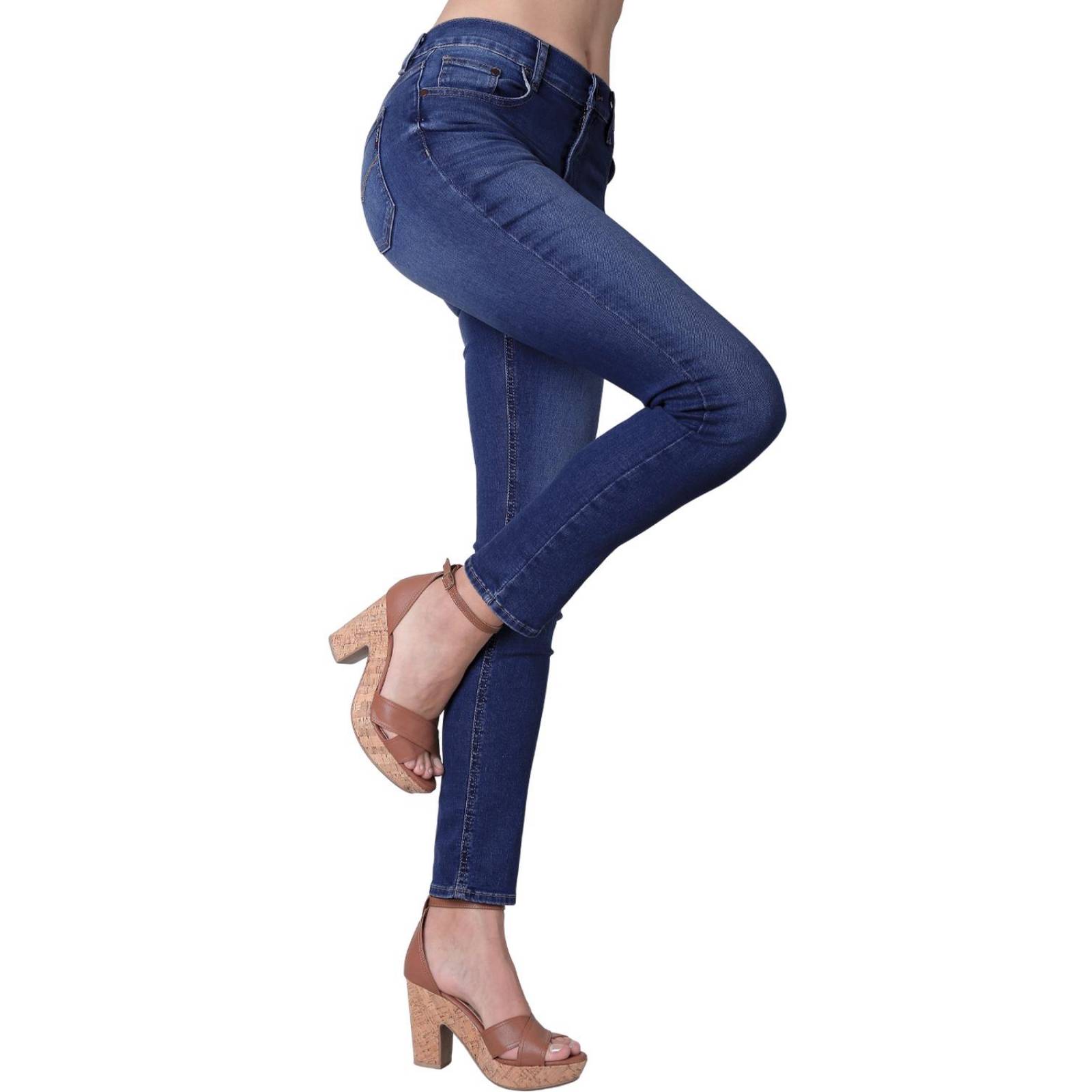 Jeans Moda Slim Mujer Azul Oggi Passion 59104606