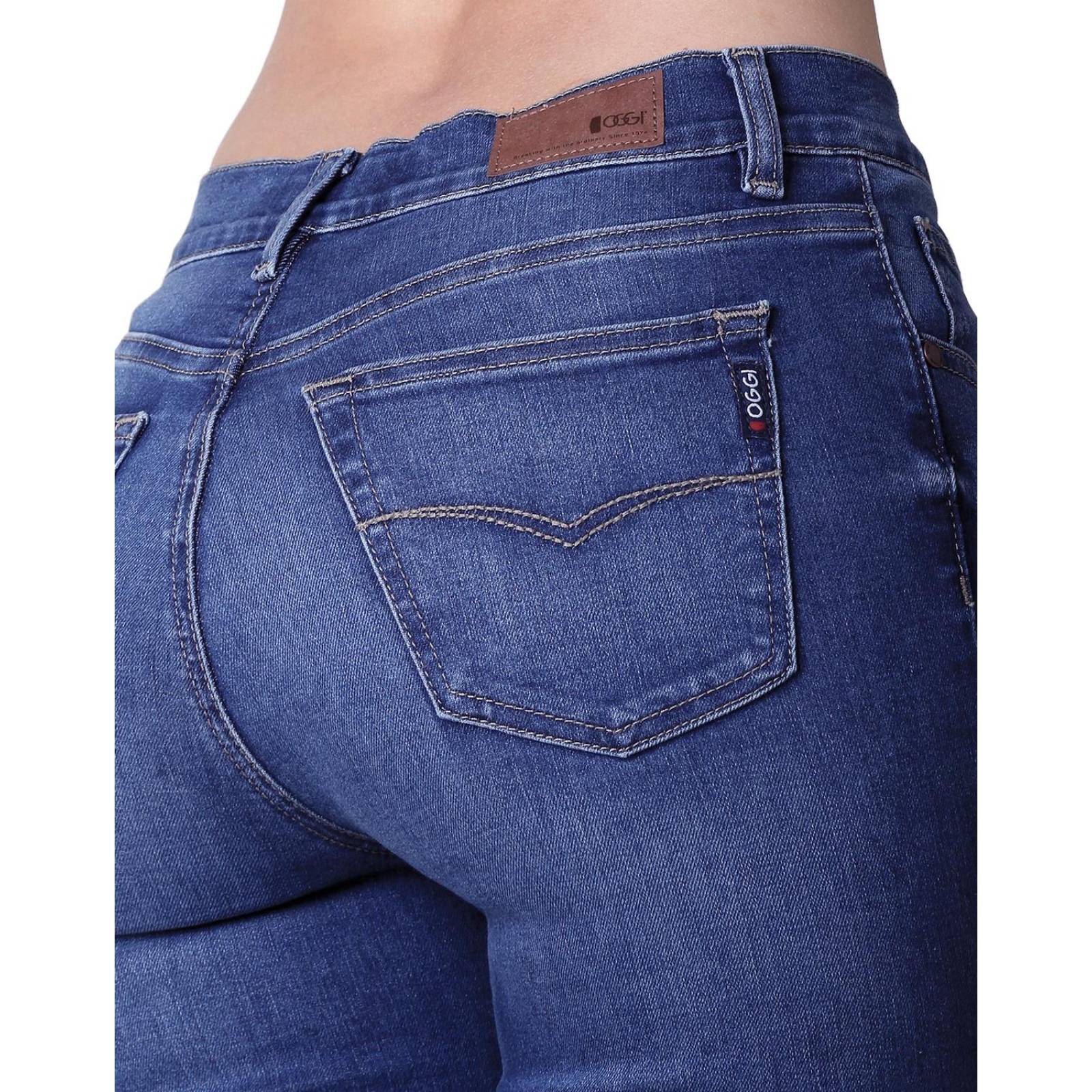 Jeans Moda Slim Mujer Azul Oggi Passion 59104606