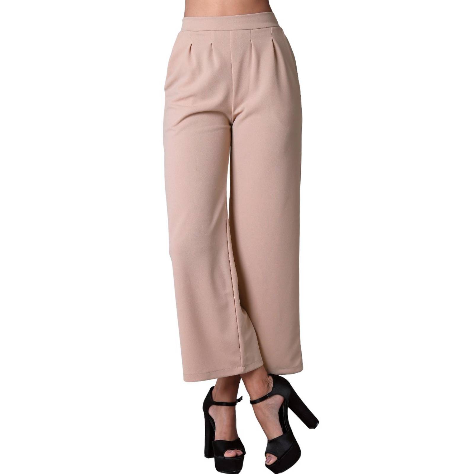 Pantalón Mujer Moda Recto Beige Stfashion 52404629 