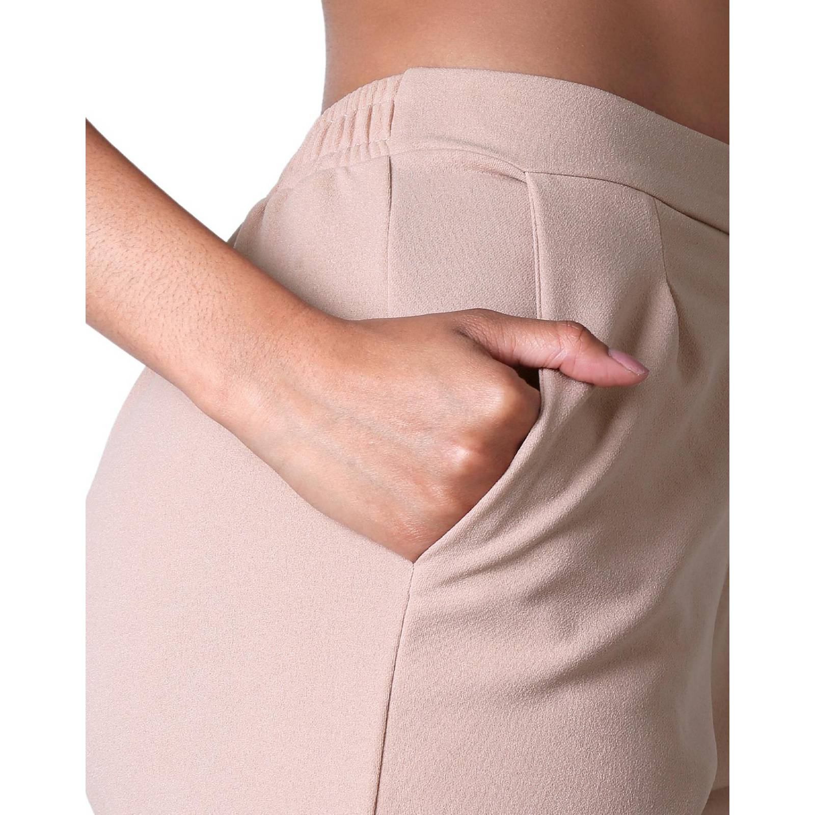 Pantalón Mujer Moda Recto Beige Stfashion 52404629 