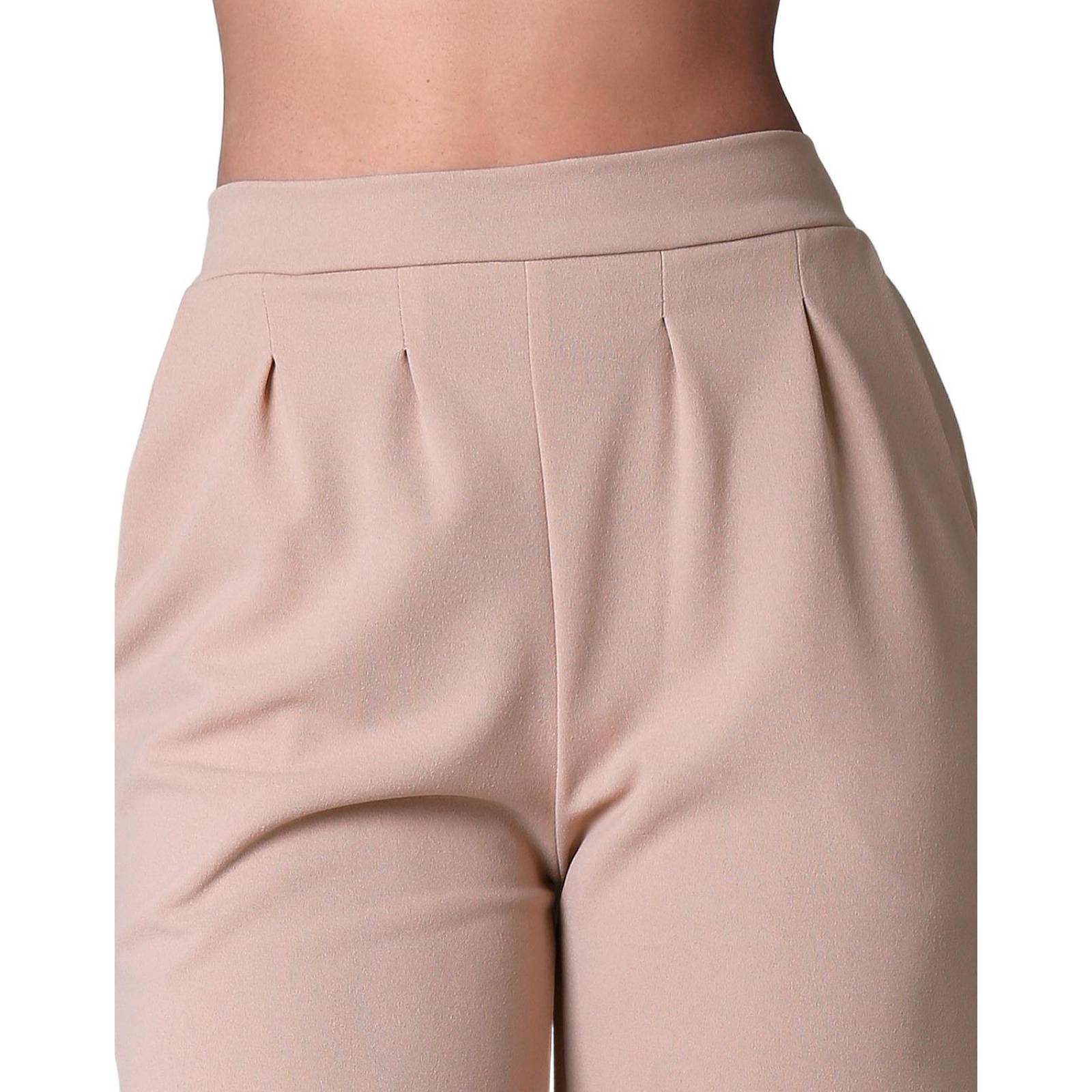 Pantalón Mujer Moda Recto Beige Stfashion 52404629 