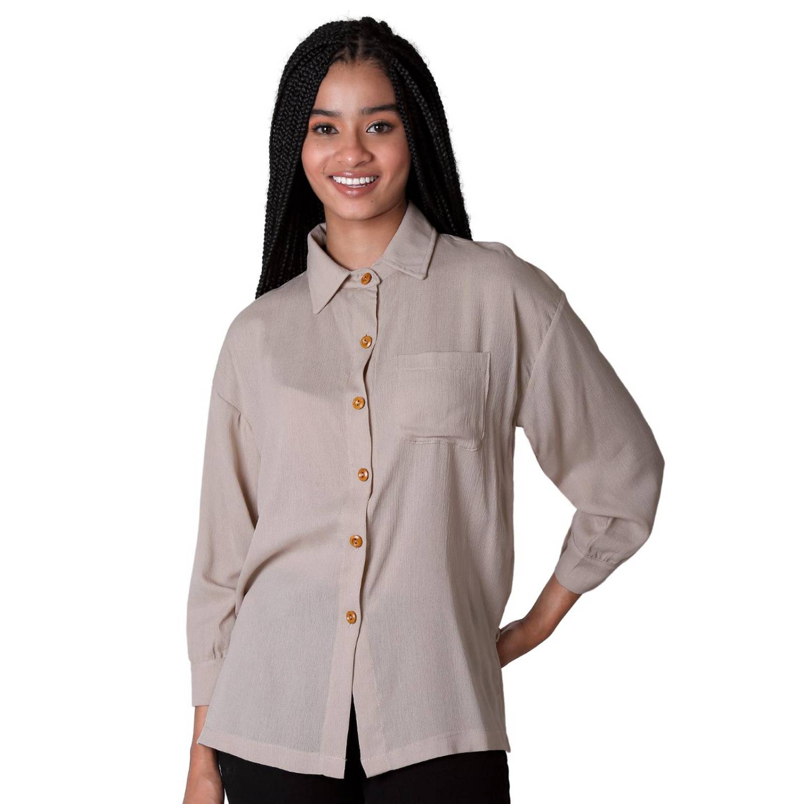 Blusa Mujer Beige Stfashion 52404603 