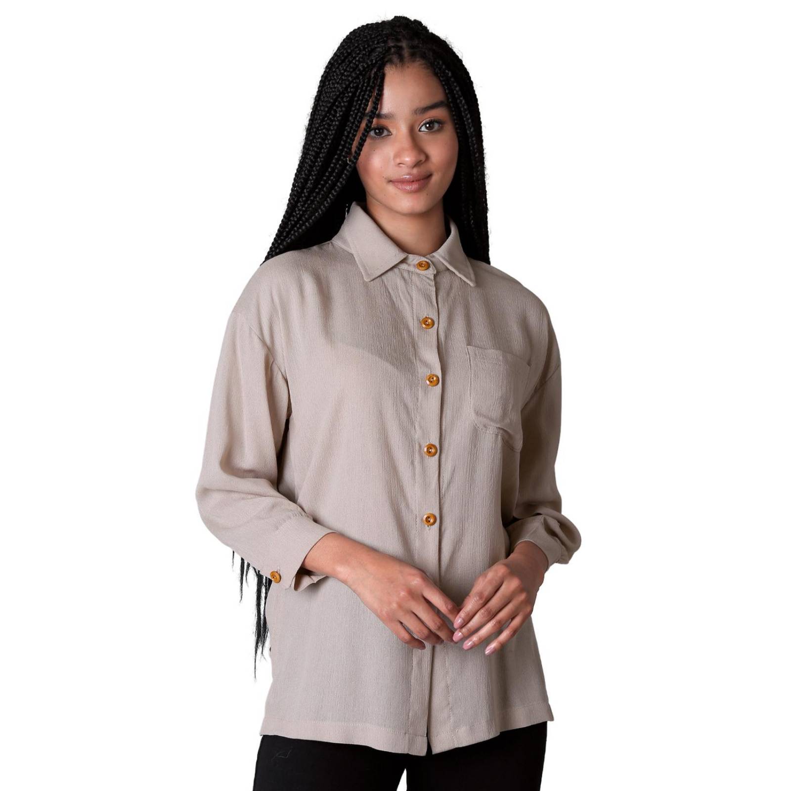 Blusa Mujer Beige Stfashion 52404603 