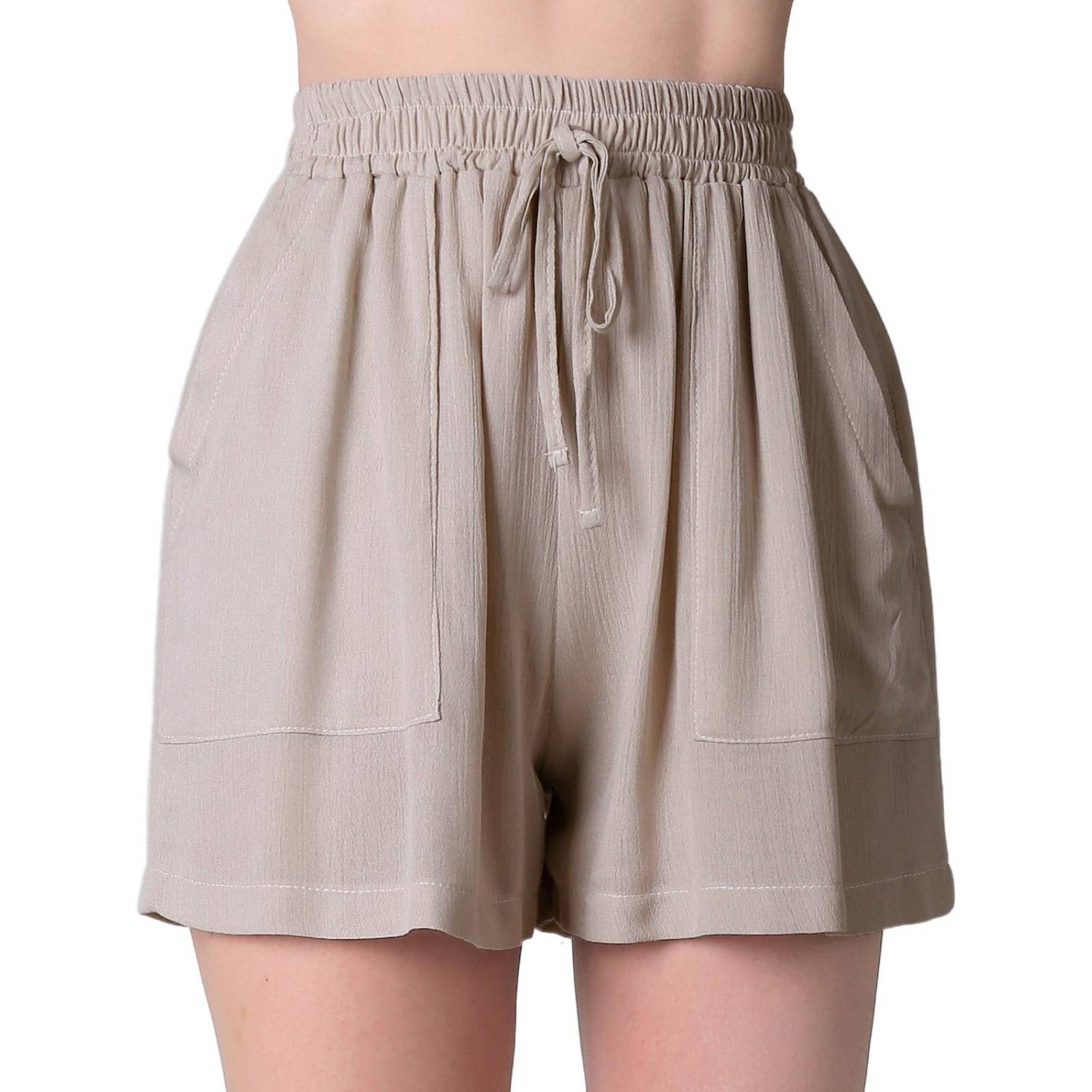 Short Mujer Casual Recto Beige Stfashion 52404608 