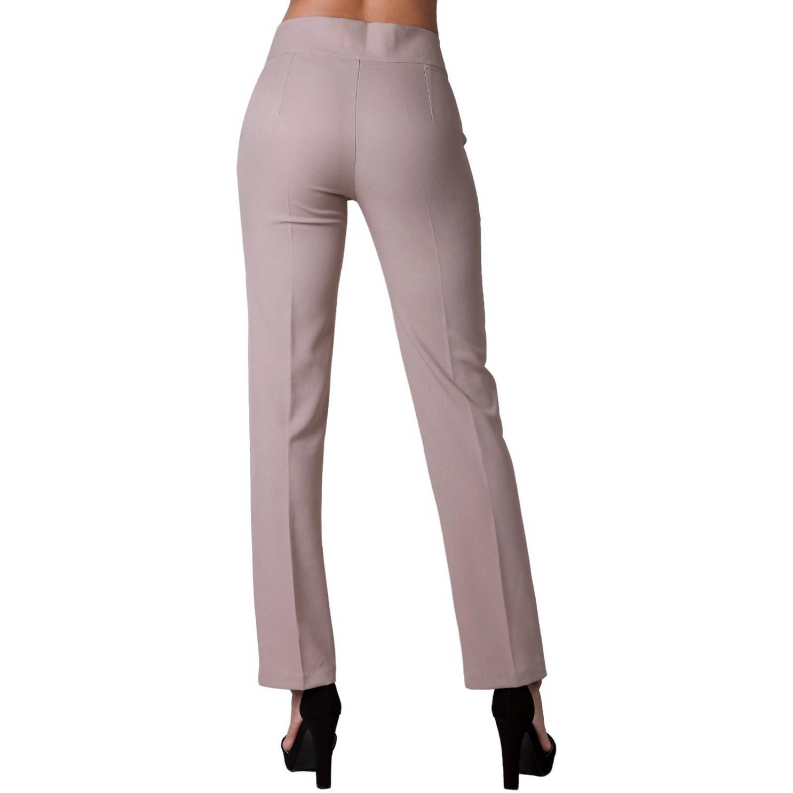 Pantalon vestir beige online mujer