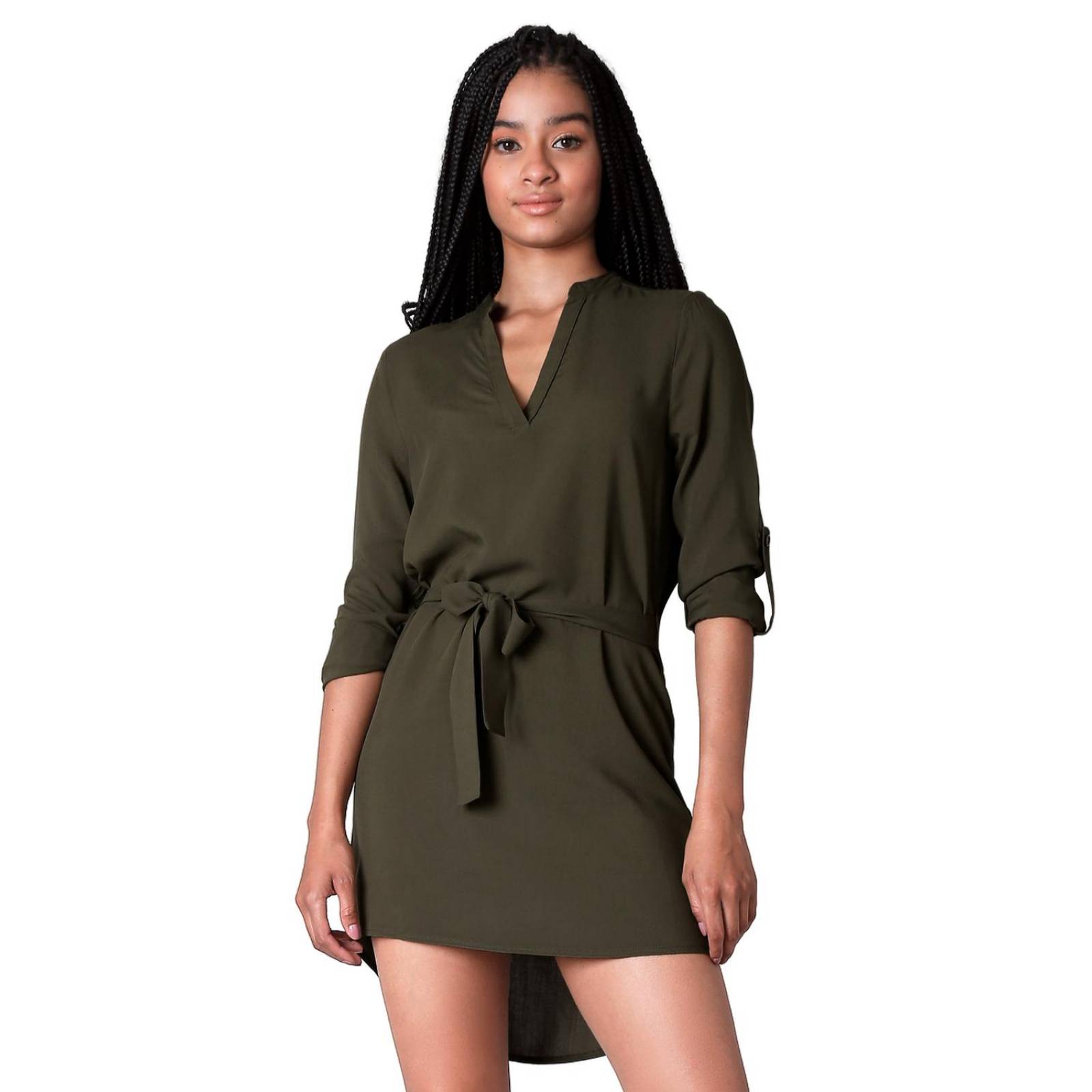 Vestido Casual Mujer Verde Stfashion 72904619 