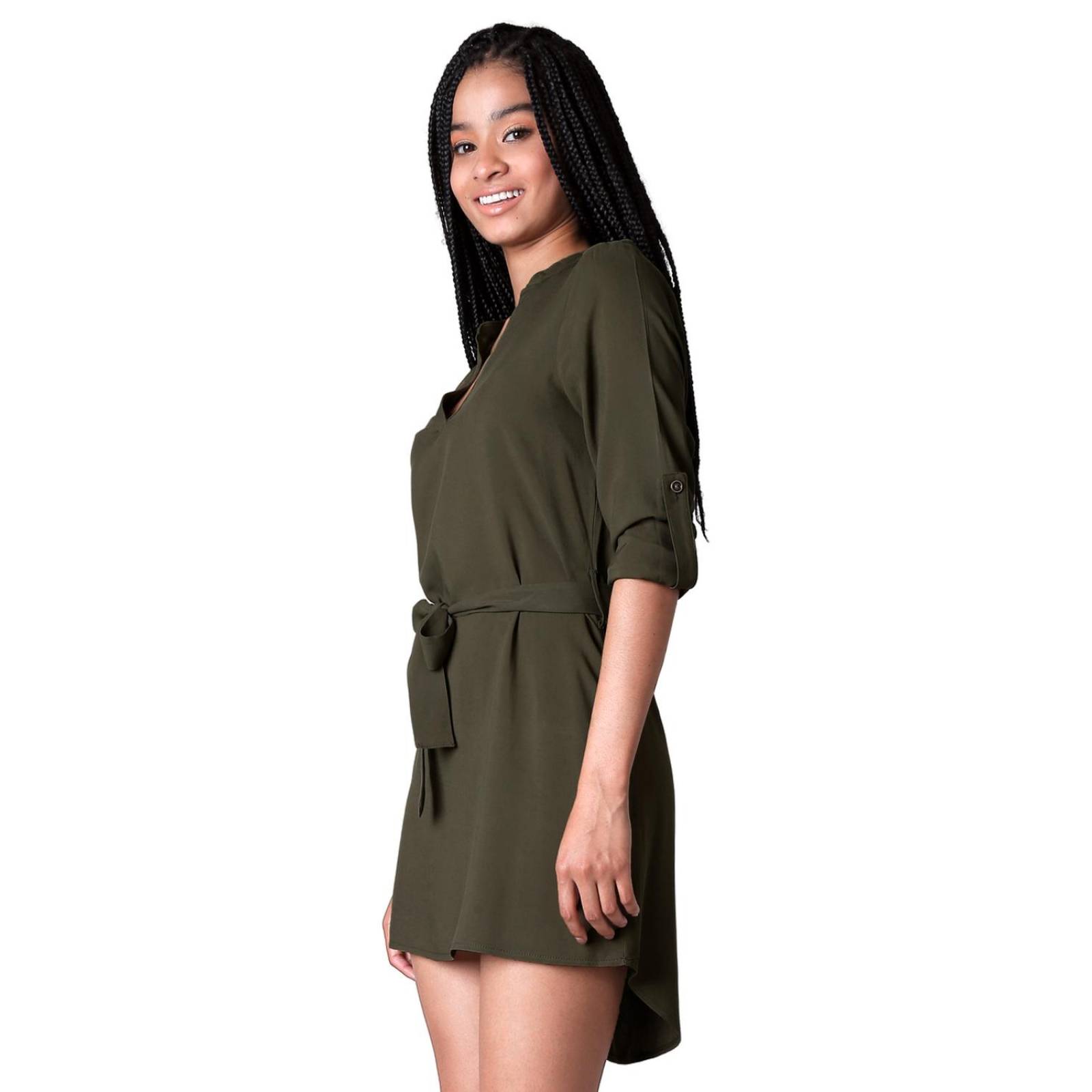 Vestido Casual Mujer Verde Stfashion 72904619 