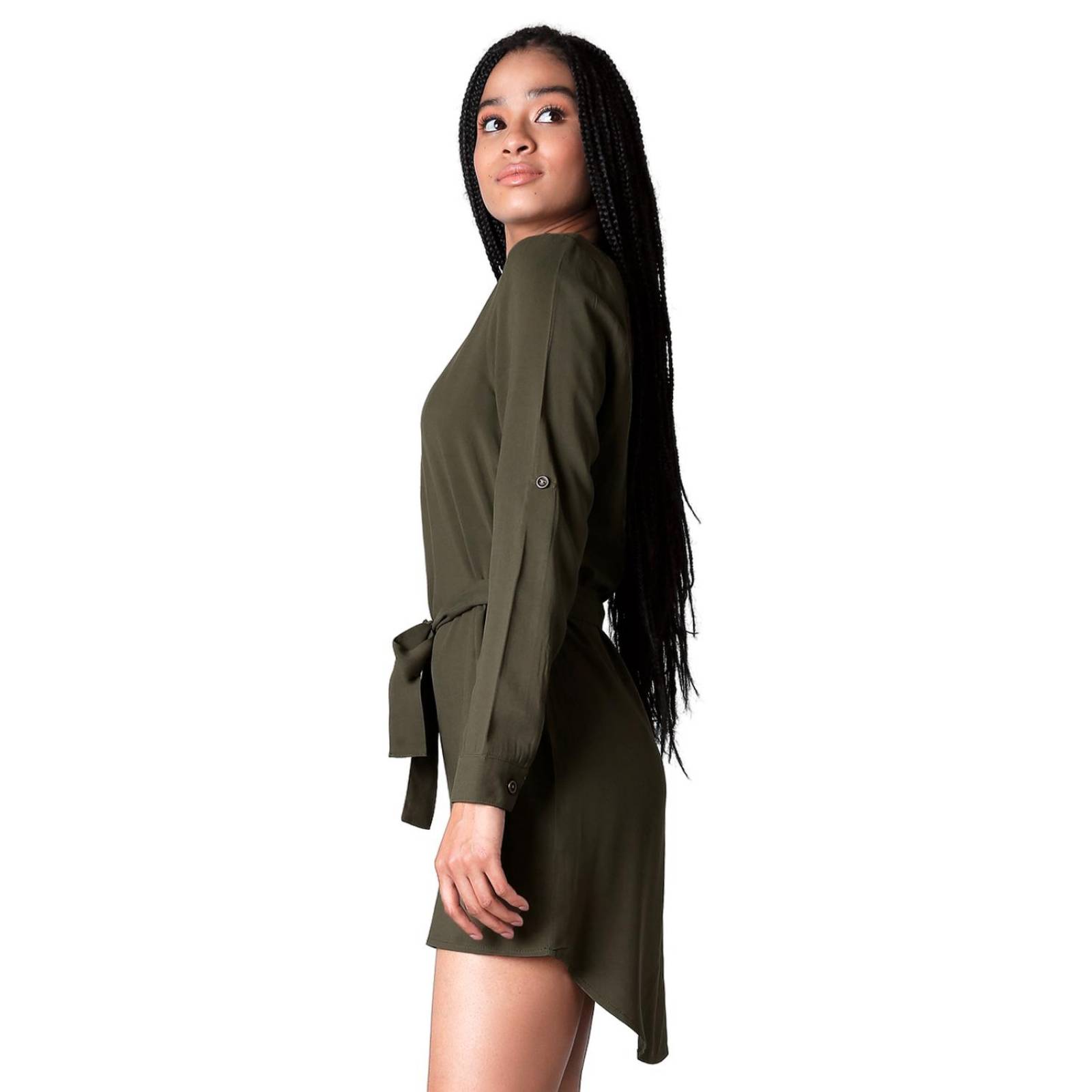 Vestido Casual Mujer Verde Stfashion 72904619 