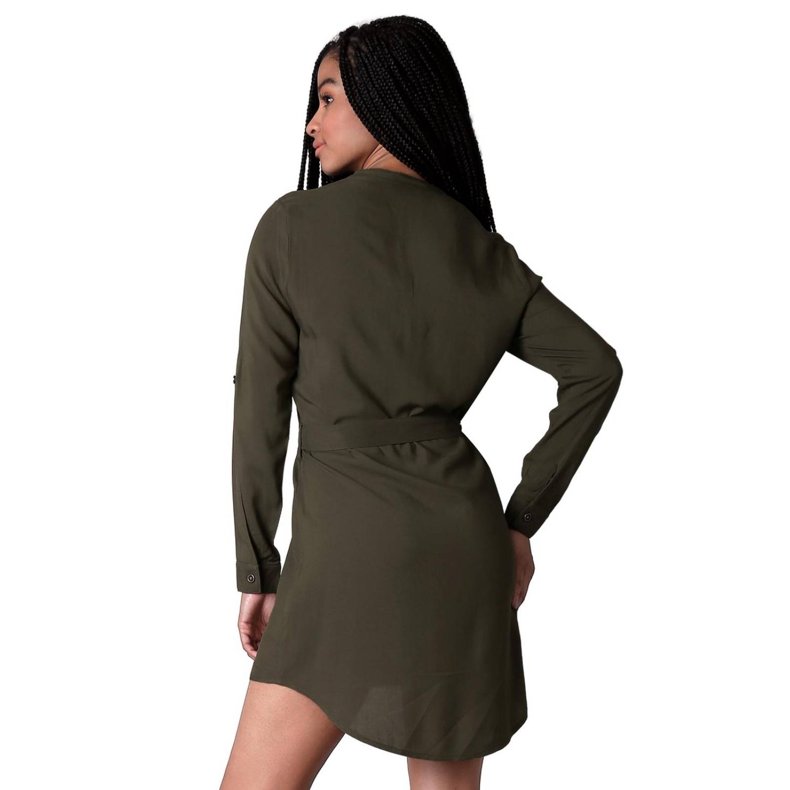 Vestido Casual Mujer Verde Stfashion 72904619 