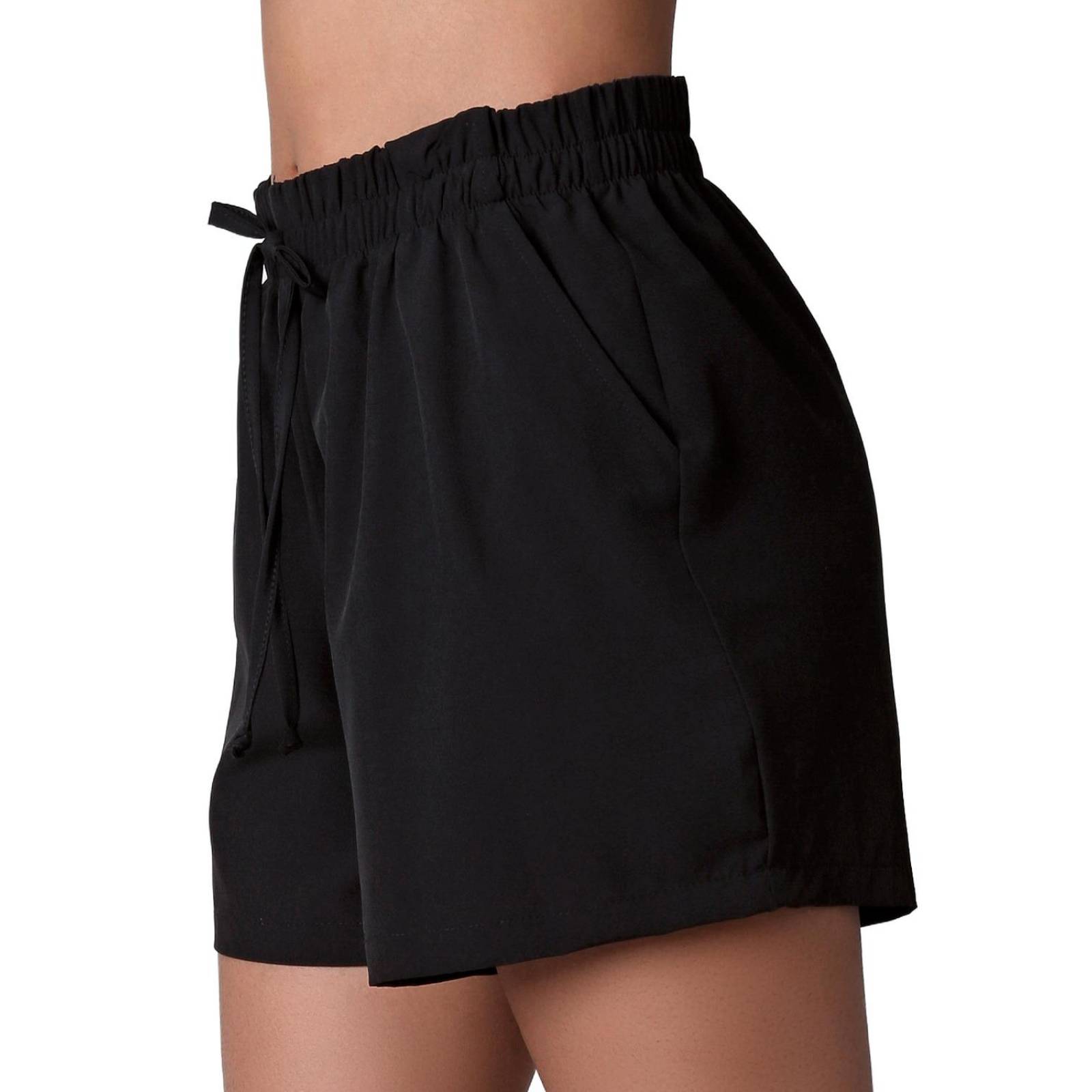 Short Deportivo Recto Mujer Negro Stfashion 72604704 