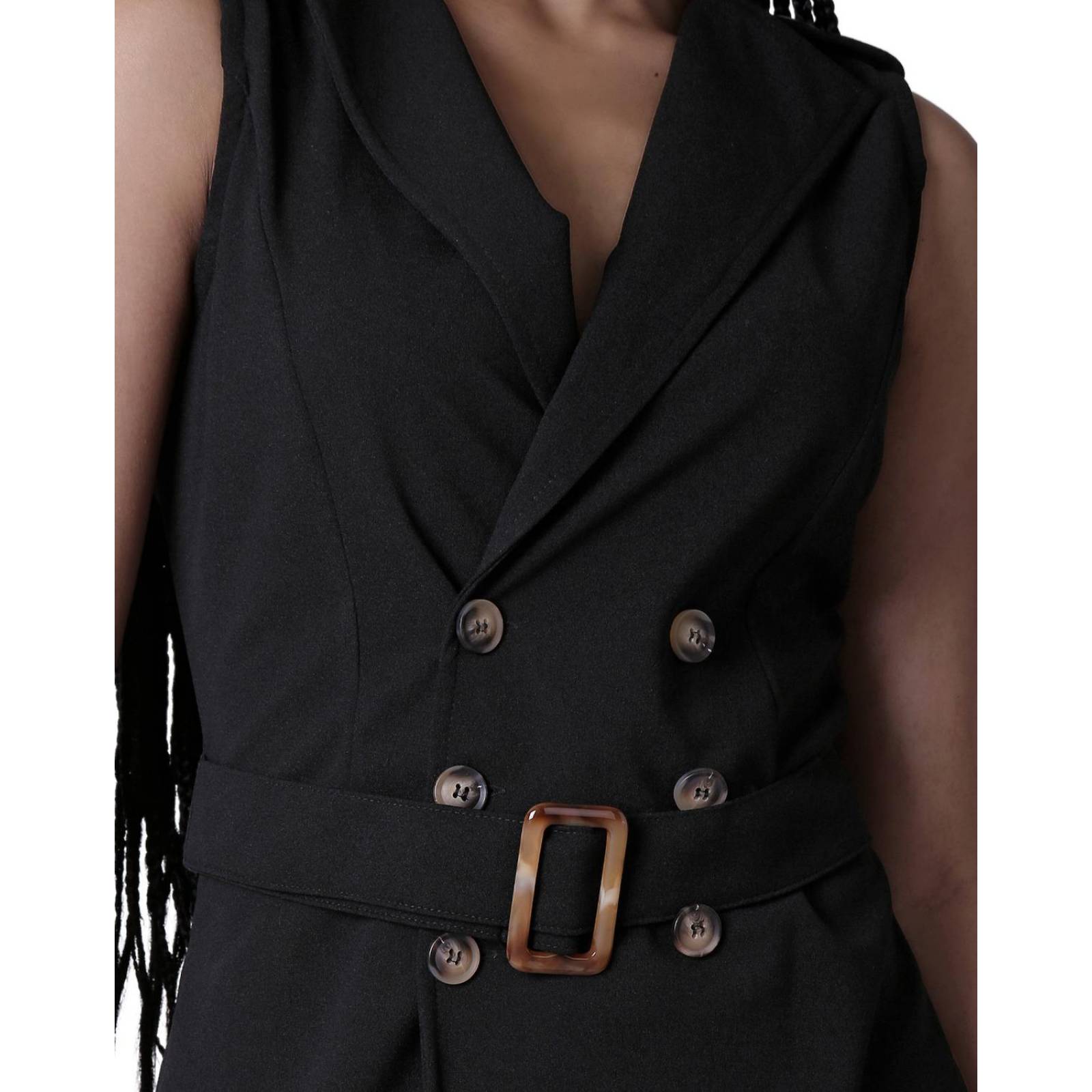 Jumpsuit Mujer Casual Negro Stfashion 79304220 .