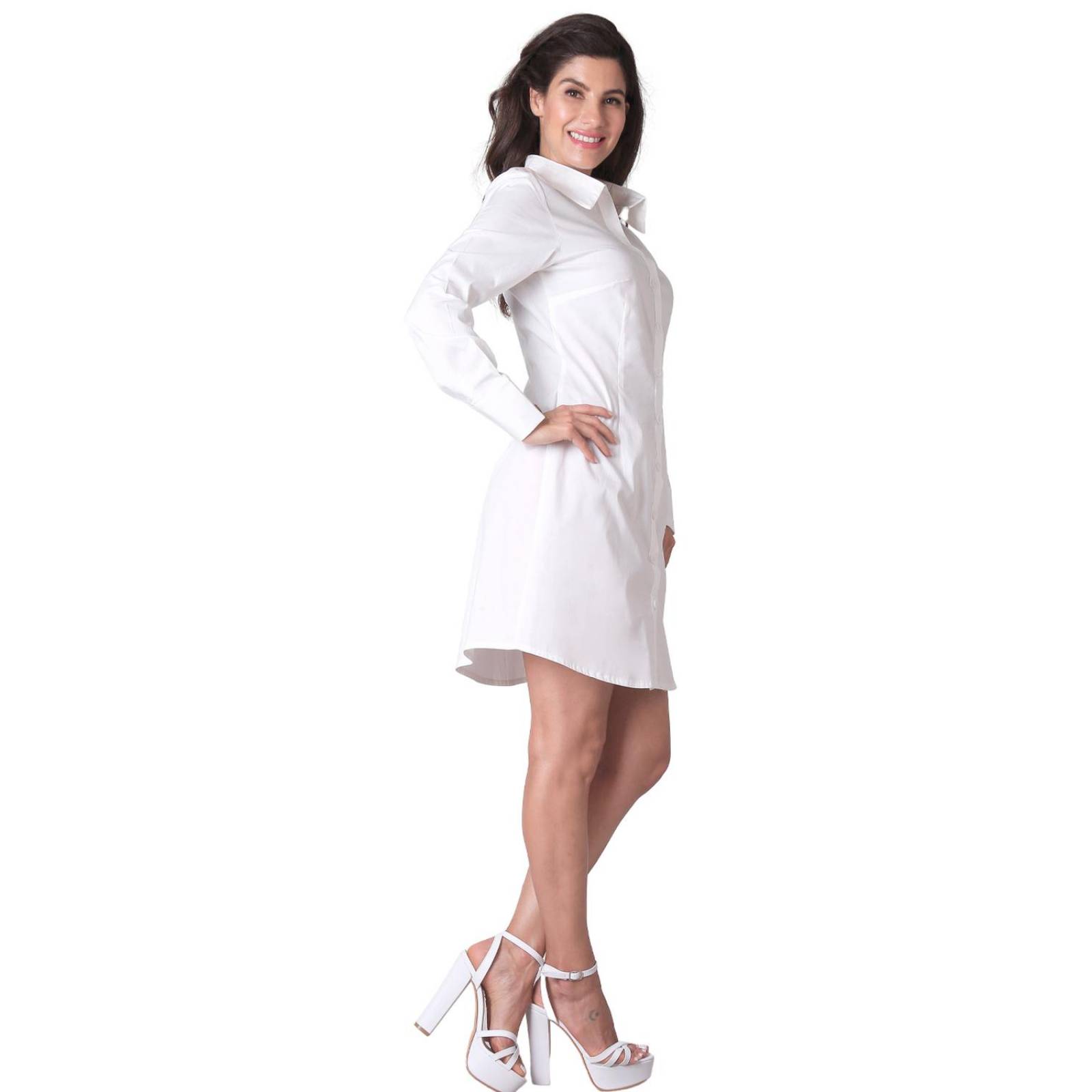 Vestido Mujer Casual Blanco Stfashion 64104725 .