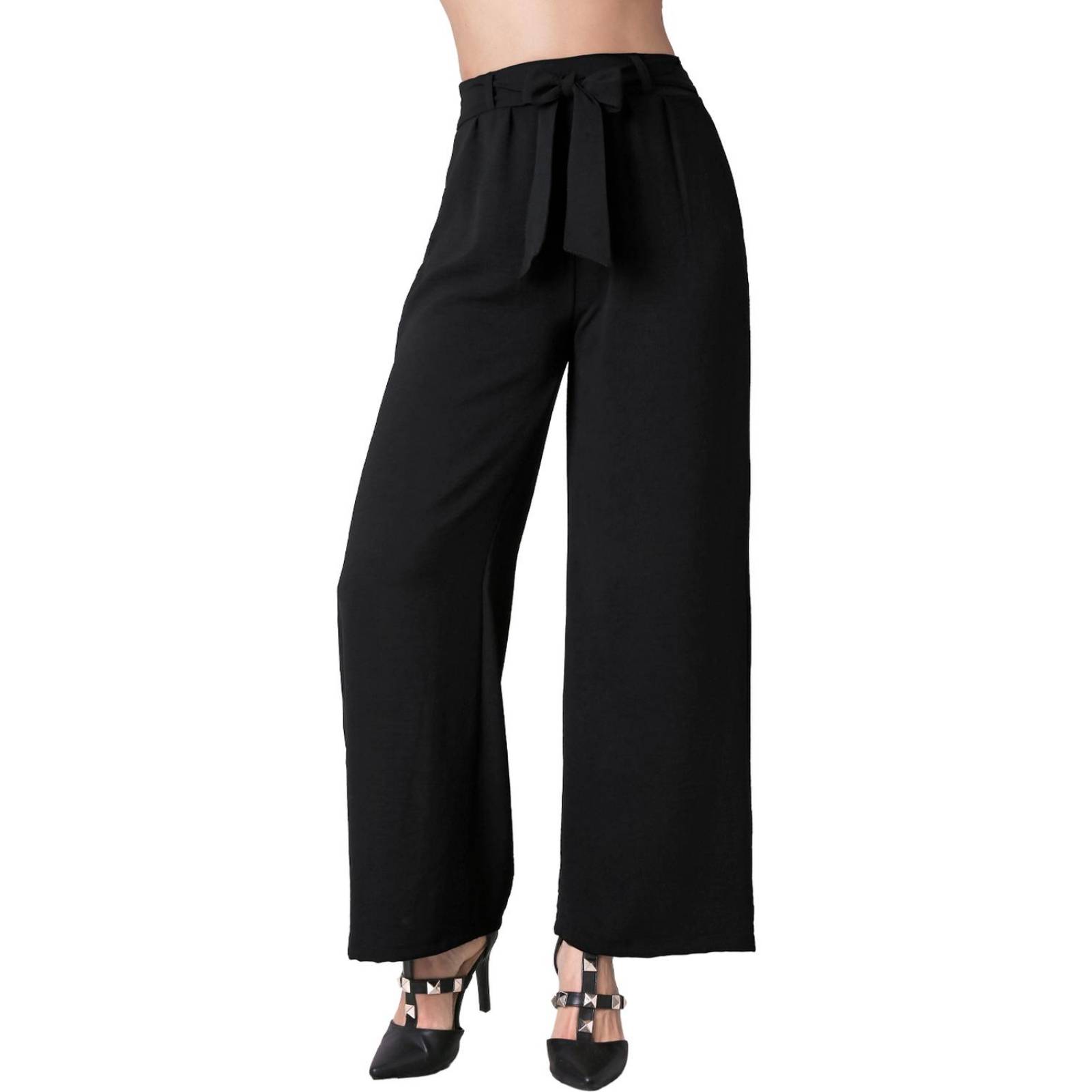 Pantalón Mujer Moda Recto Negro Stfashion 79304608 .
