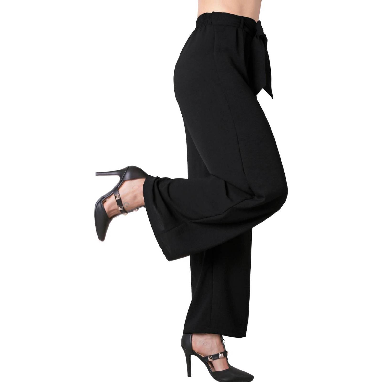 Pantalón Mujer Moda Recto Negro Stfashion 79304608 .