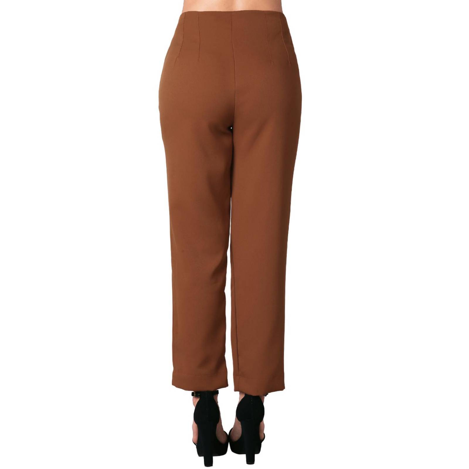 Pantalón Mujer Vestir Skinny Café Stfashion 72904647 .