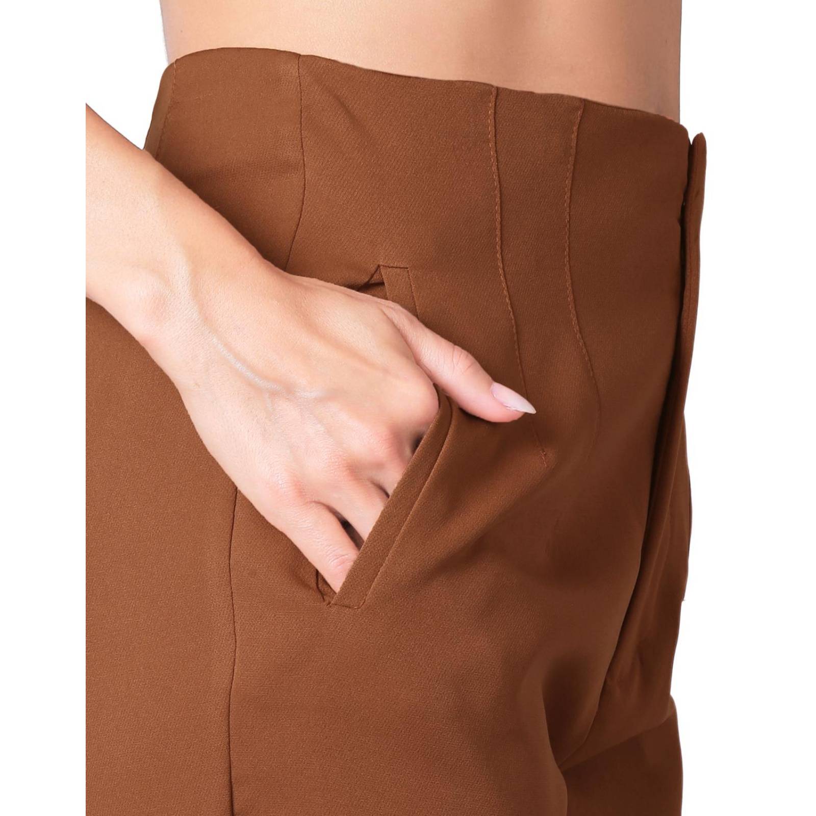 Pantalón Mujer Vestir Skinny Café Stfashion 72904647 .