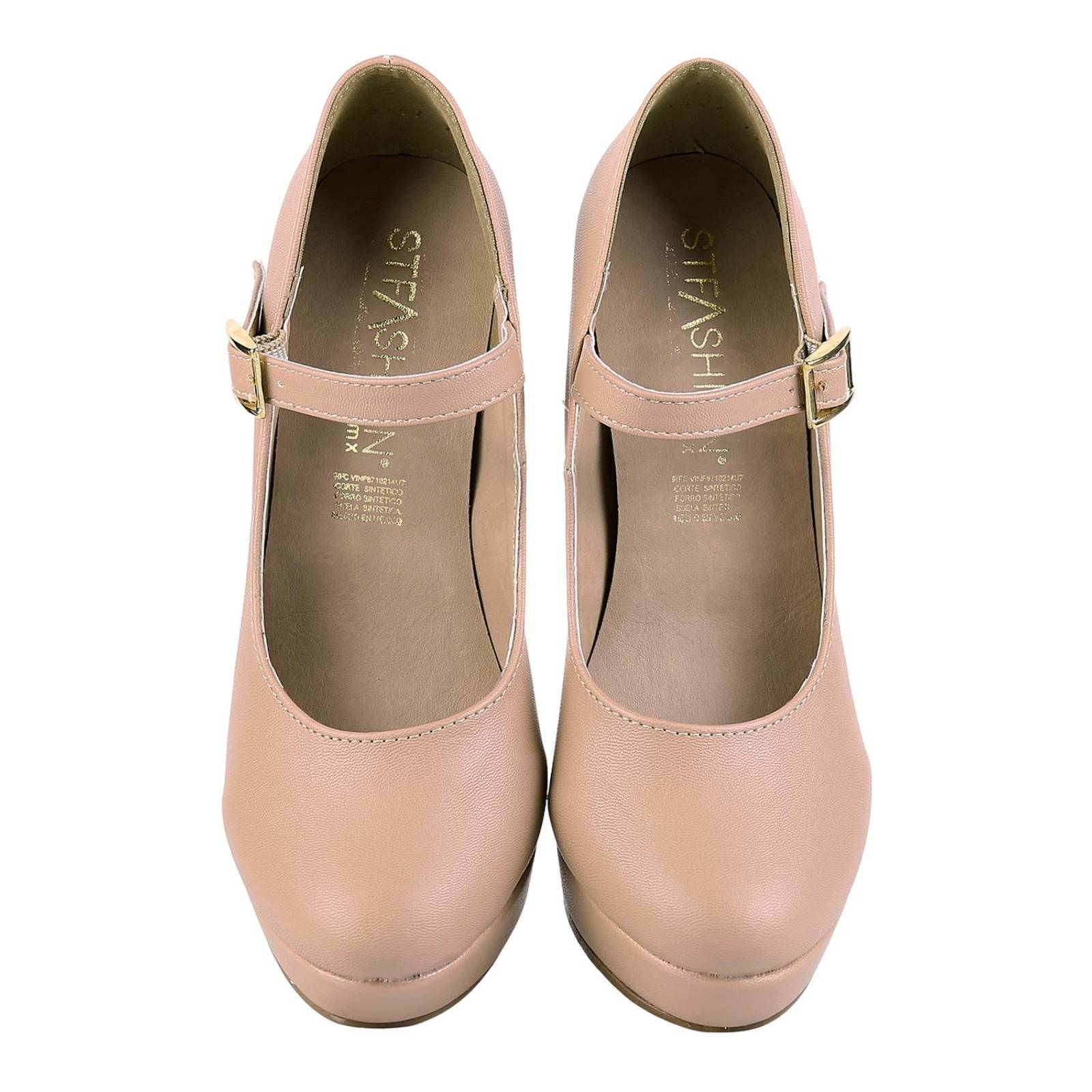 Zapatilla Mujer Tacón Beige Stfashion 08003802 