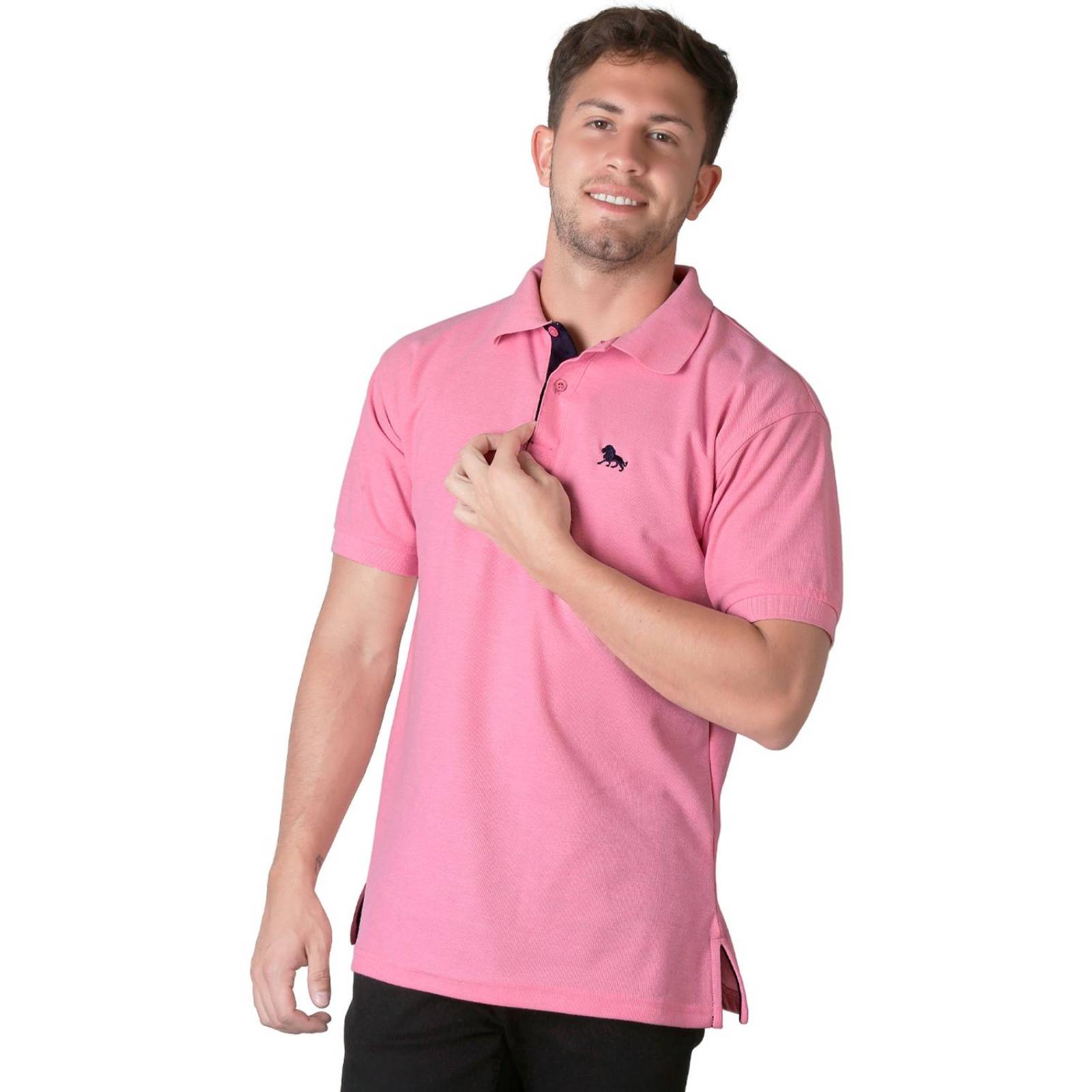 Playera Hombre Básico Polo Rosa Stfashion 52604613 