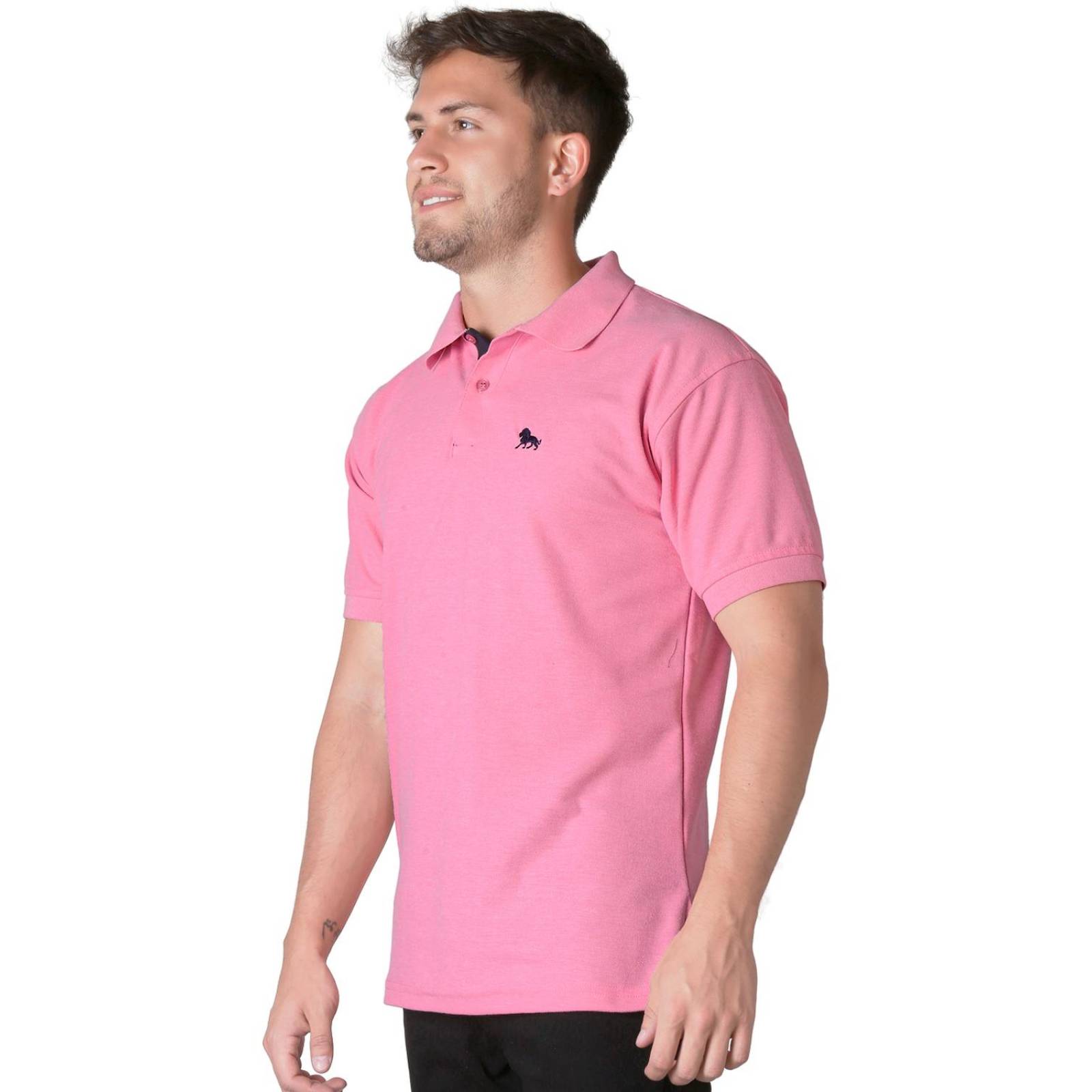 Playera Hombre Básico Polo Rosa Stfashion 52604613 