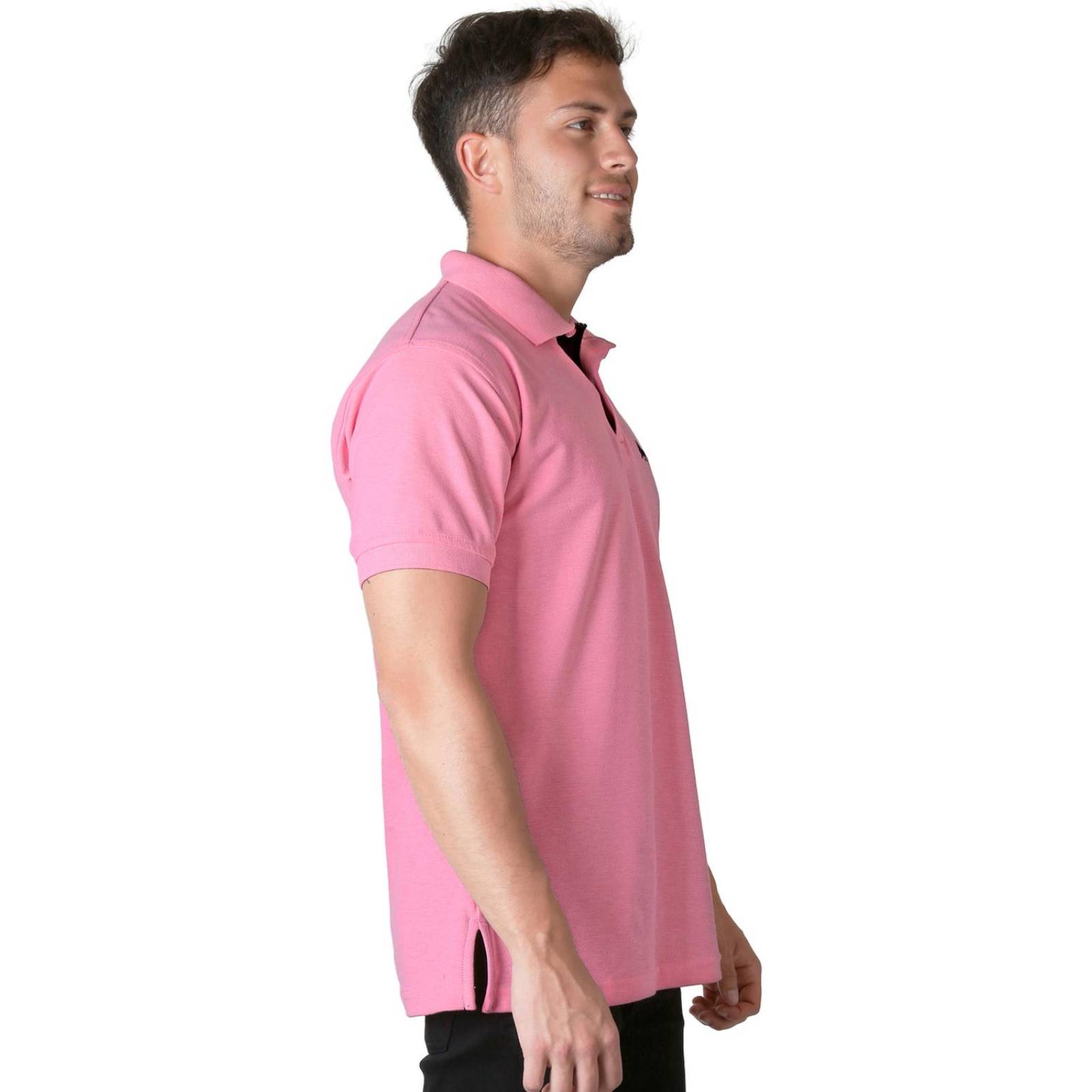 Playera Hombre Básico Polo Rosa Stfashion 52604613 