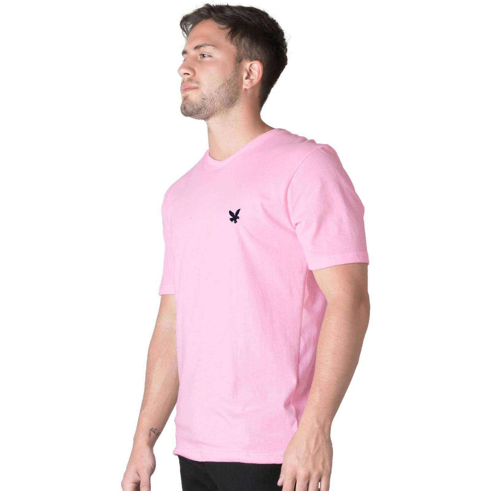Playera Basico Camiseta Hombre Rosa Stfashion 61704606 