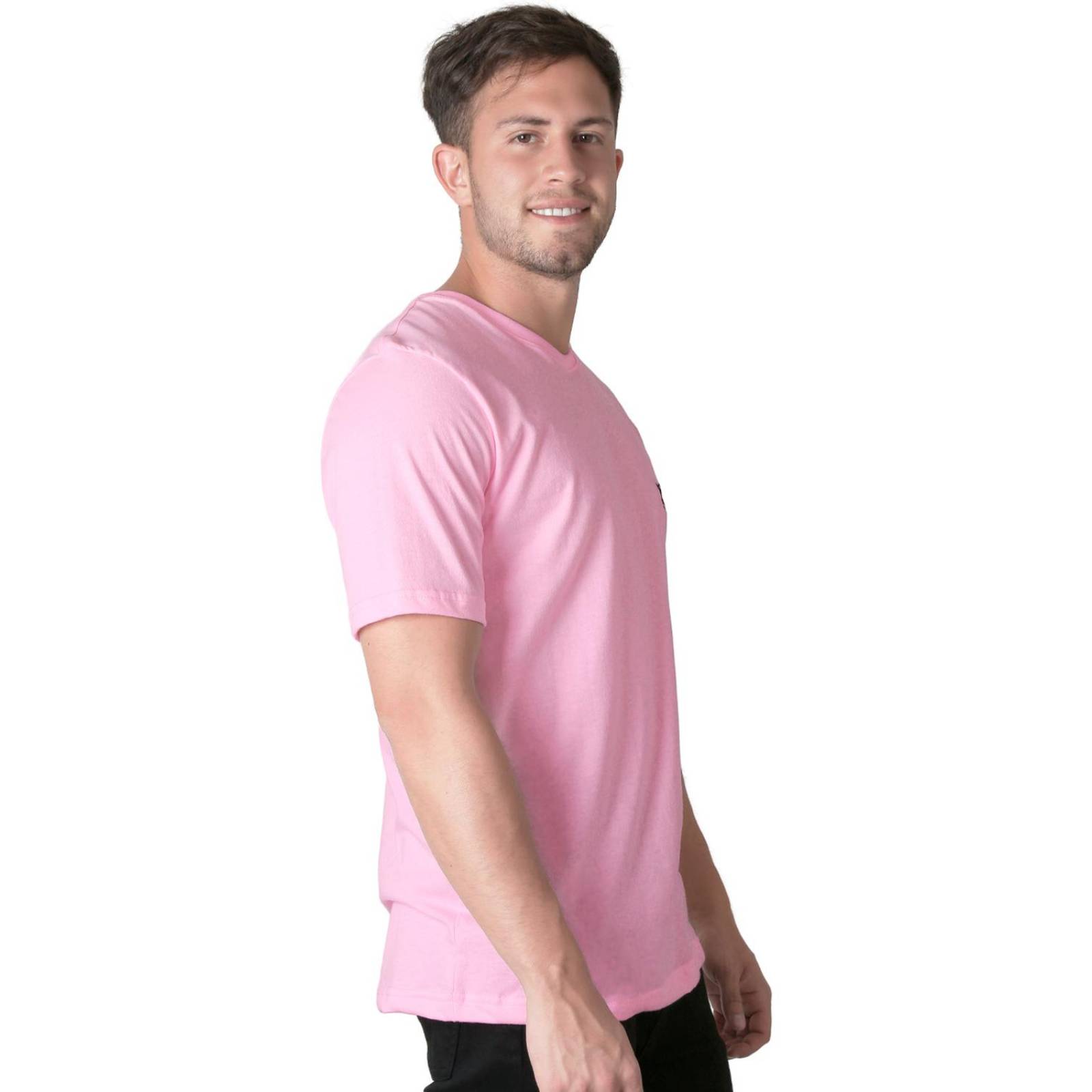 Playera Basico Camiseta Hombre Rosa Stfashion 61704606 