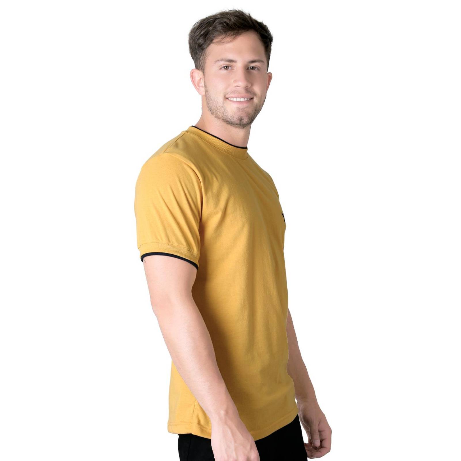Playera Hombre Básico Camiseta Mostaza Stfashion 61704610 