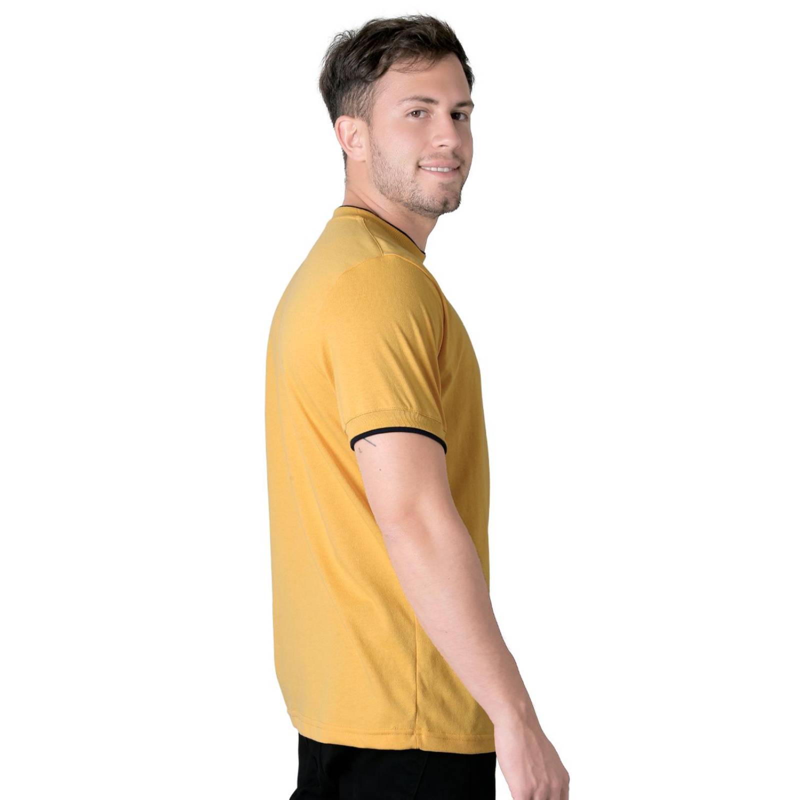 Playera Hombre Básico Camiseta Mostaza Stfashion 61704610 