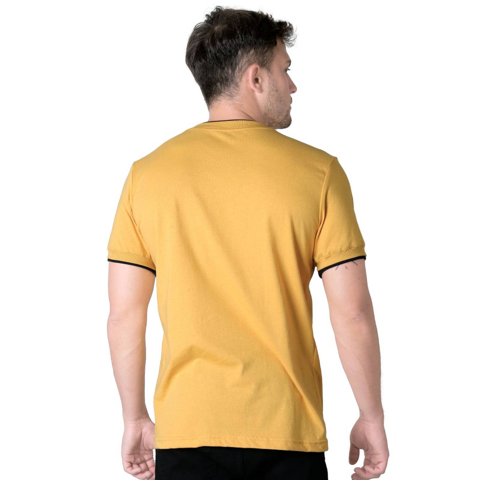 Playera Hombre Básico Camiseta Mostaza Stfashion 61704610 