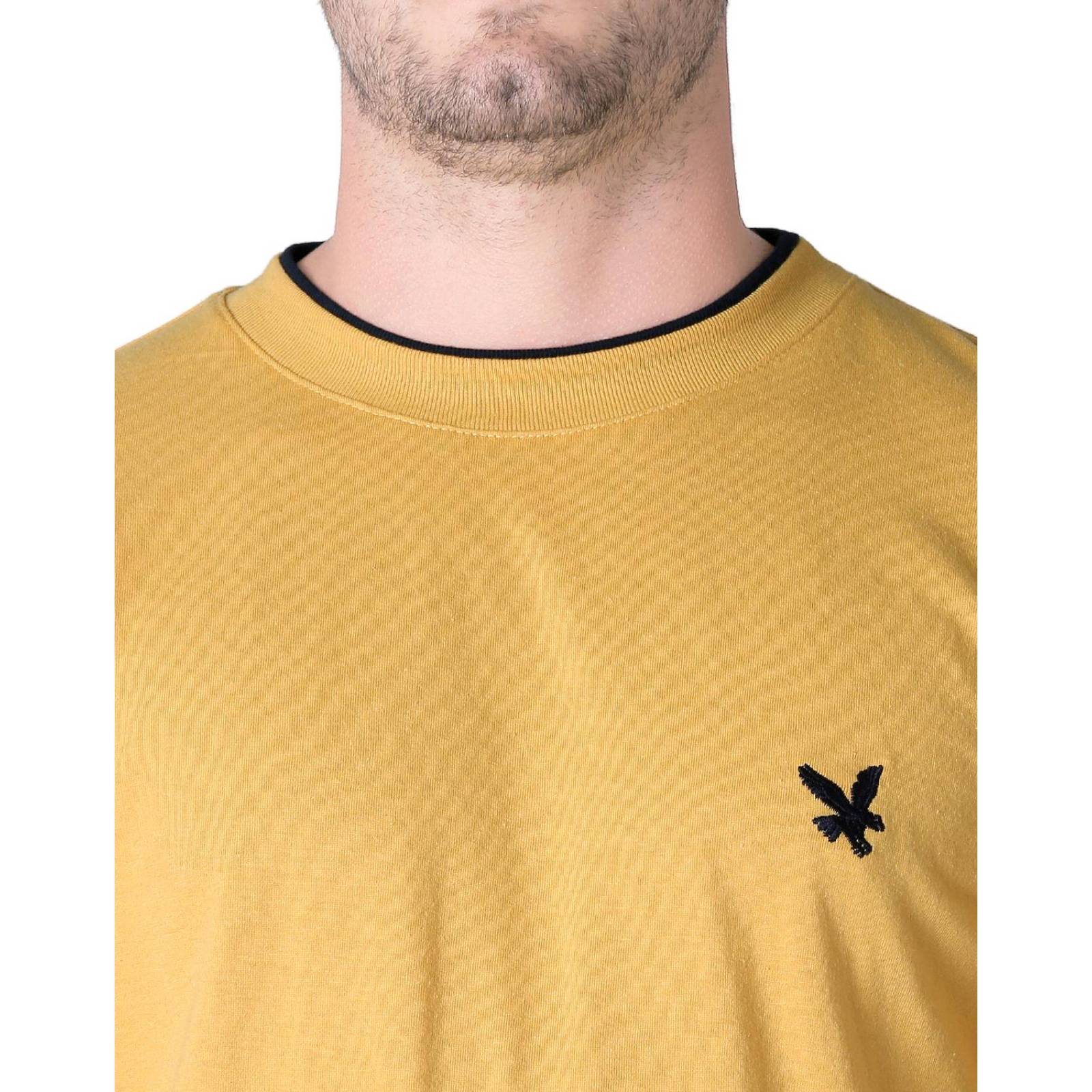 Playera Hombre Básico Camiseta Mostaza Stfashion 61704610 