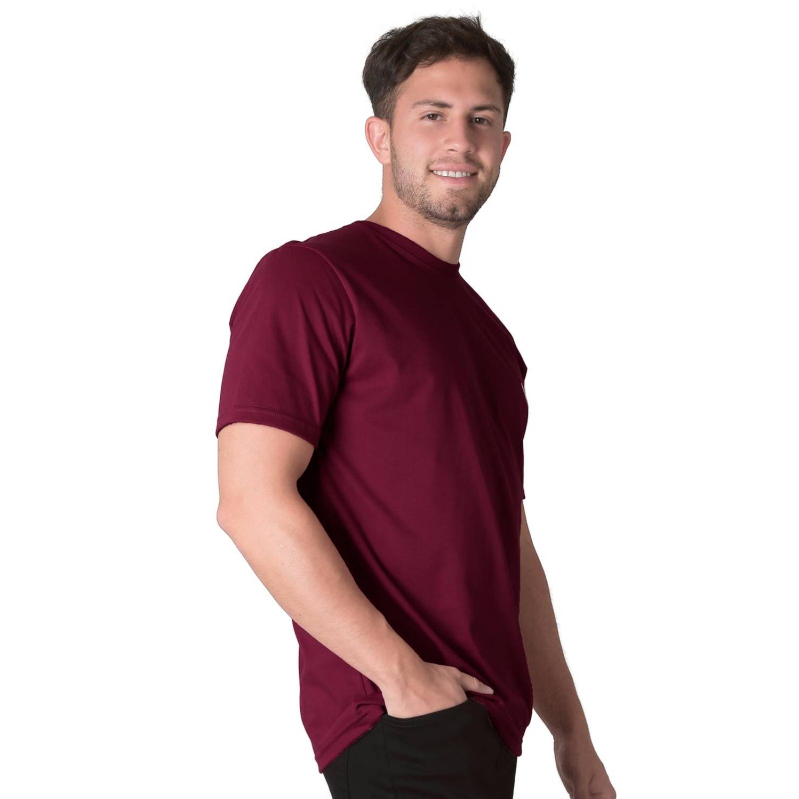 Playera Basico Camiseta Hombre Rojo Stfashion 61704605 