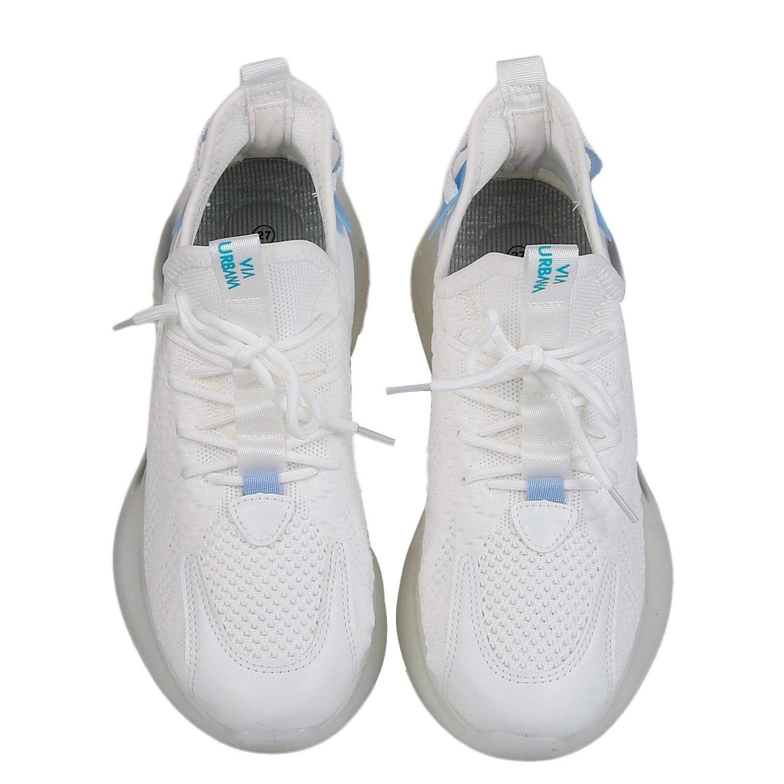 Tenis Moda Hombre Blanco Textil Via Urbana 06803807