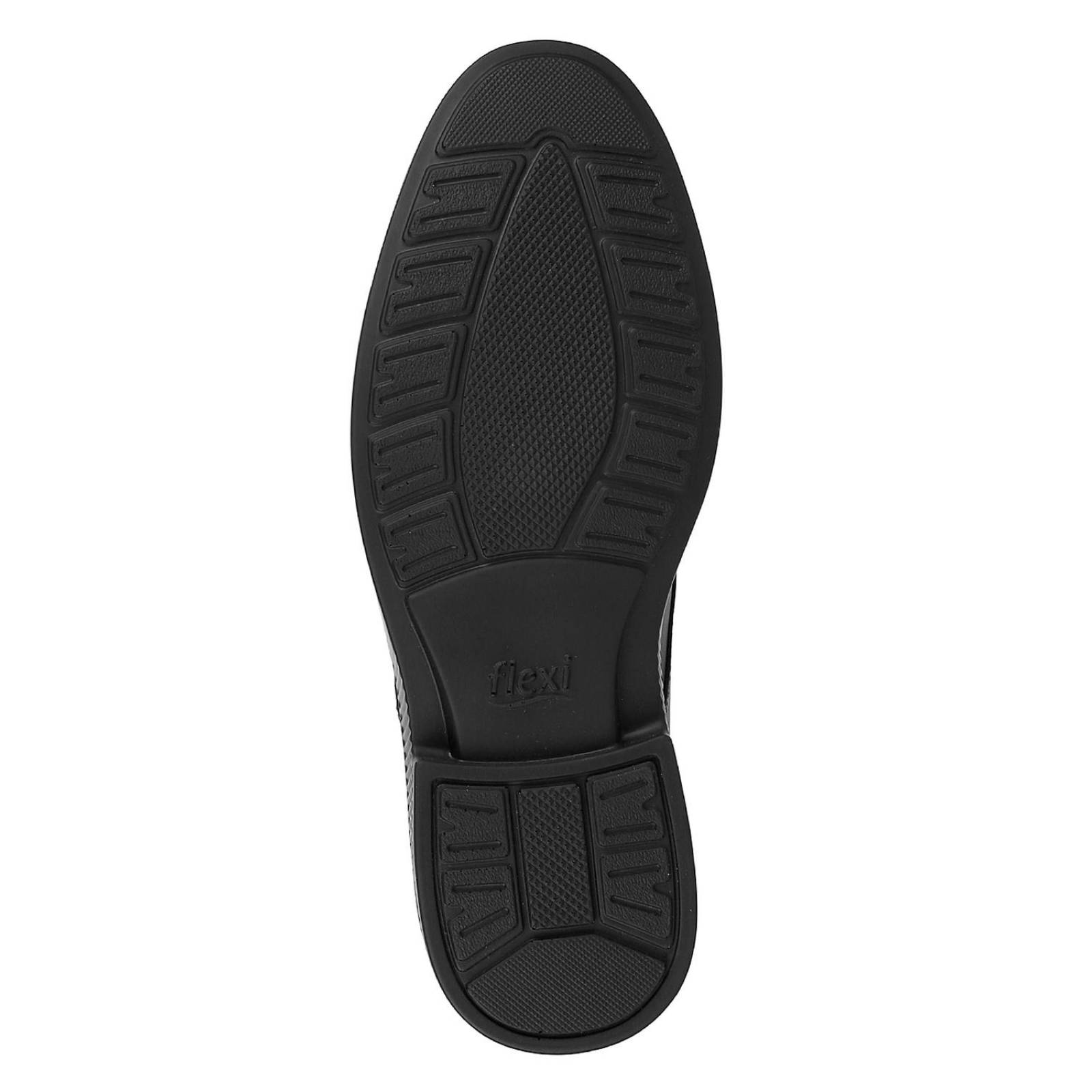 Zapato Vestir Piso Hombre Negro Piel Flexi 02503870 